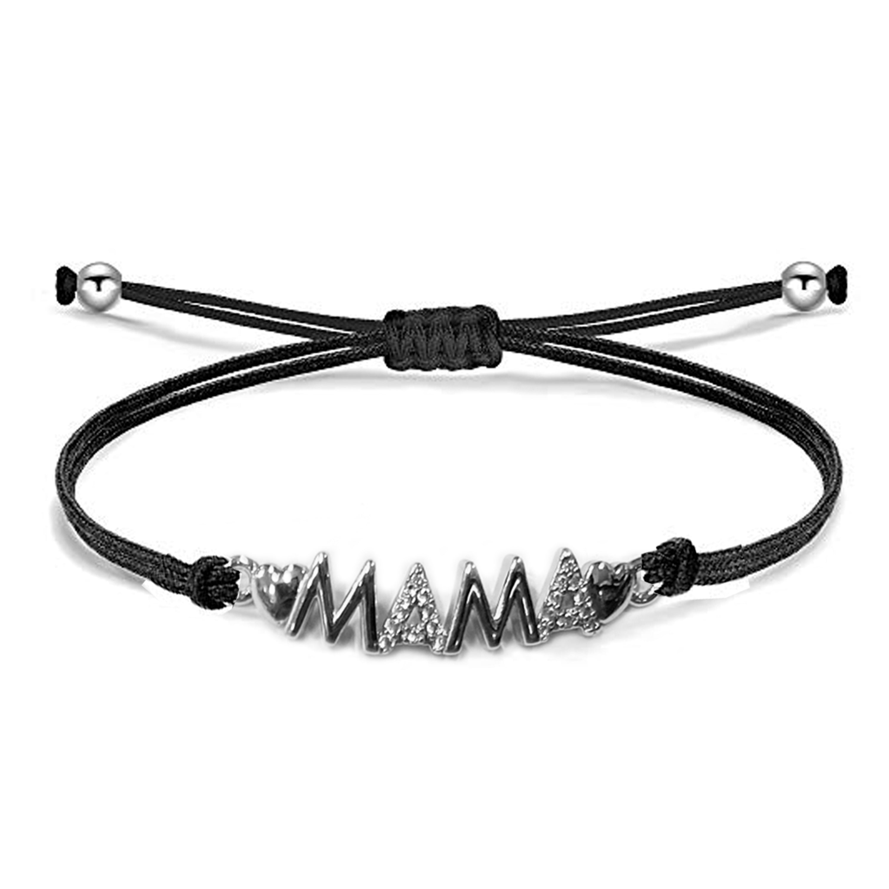 Brilliant Zirconia Bracelet finished in rhodium - Mom