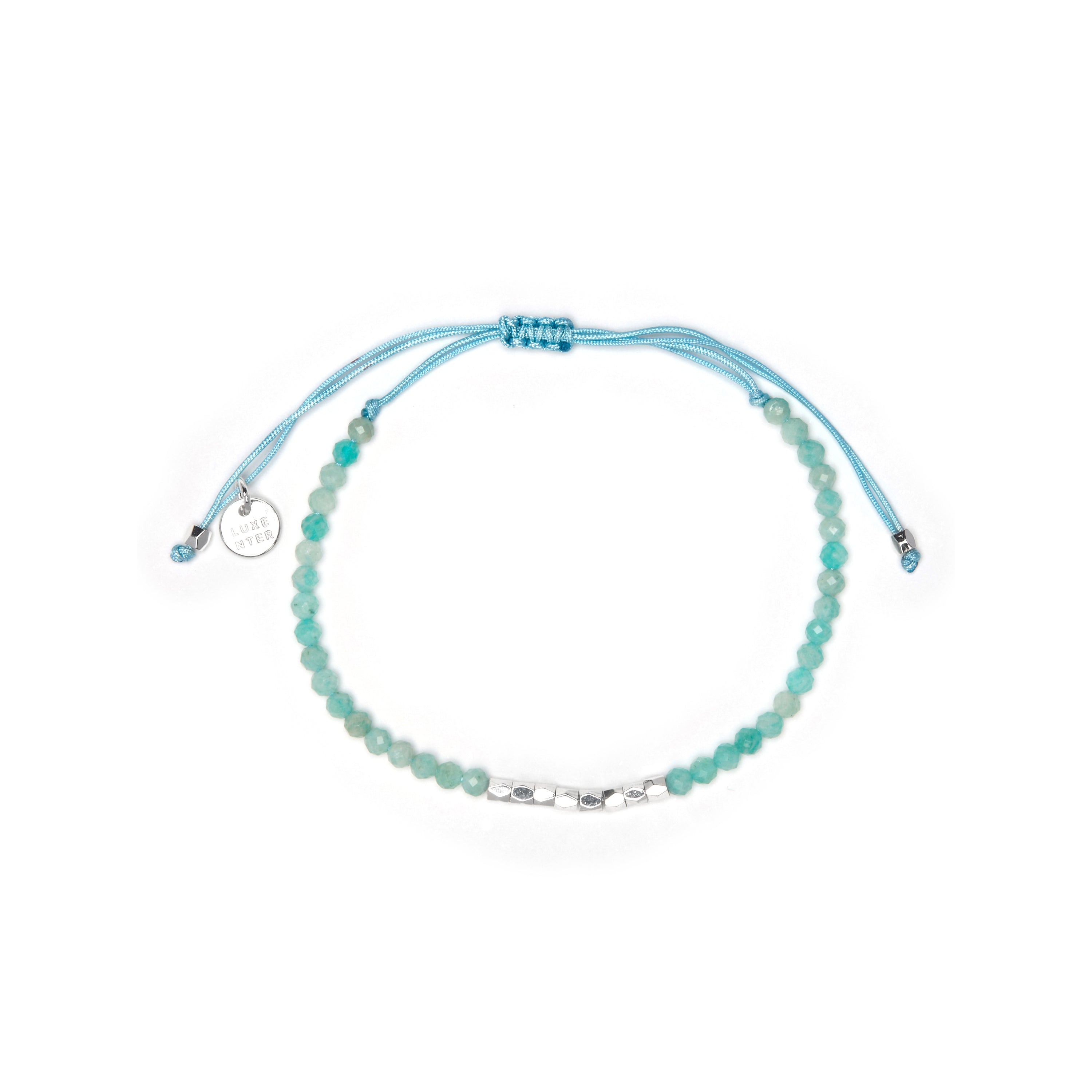 Pulsera acabado plata y Amazonita - Likah