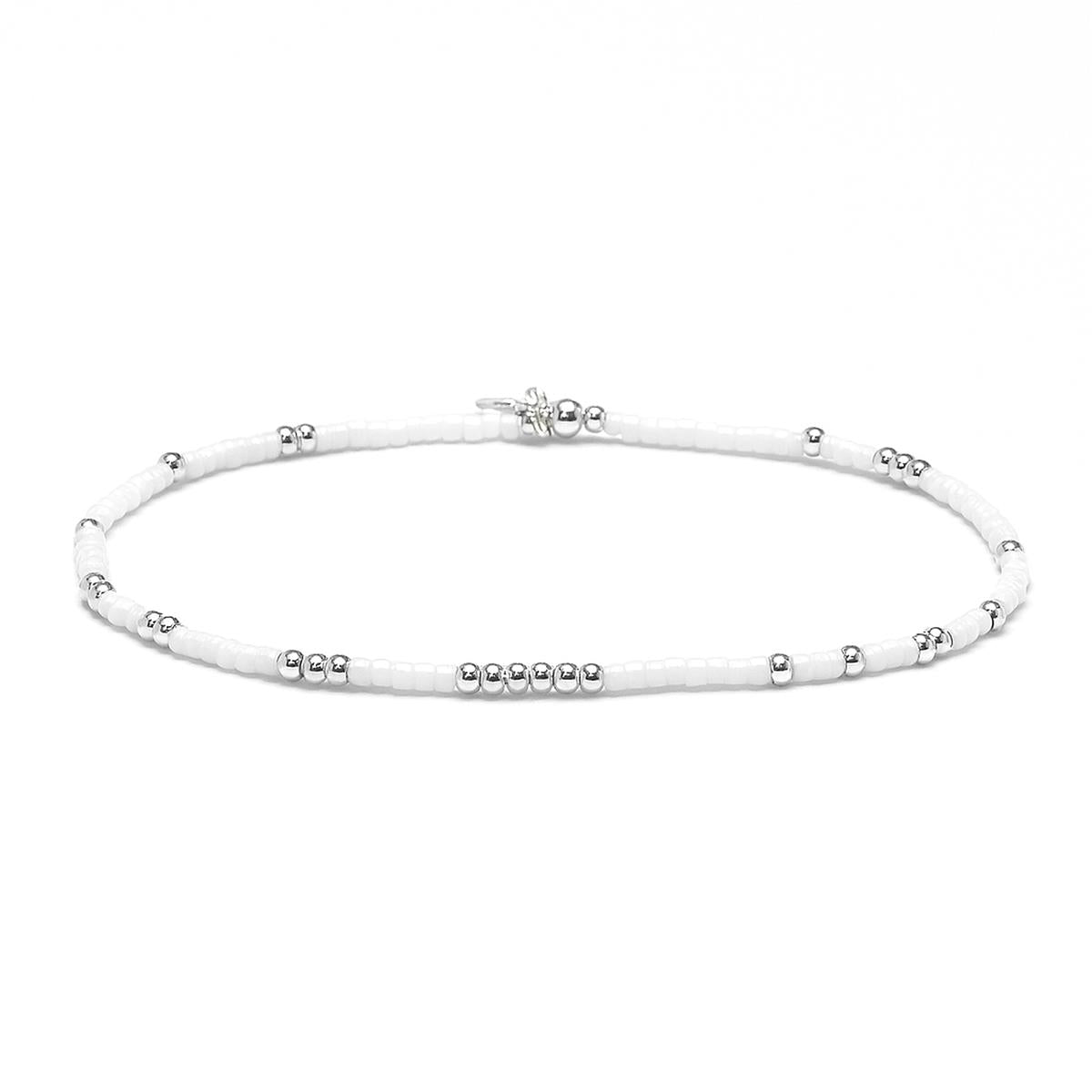 Weißes Kristallarmband mit 925er Sterlingsilber-Finish - Xanvi