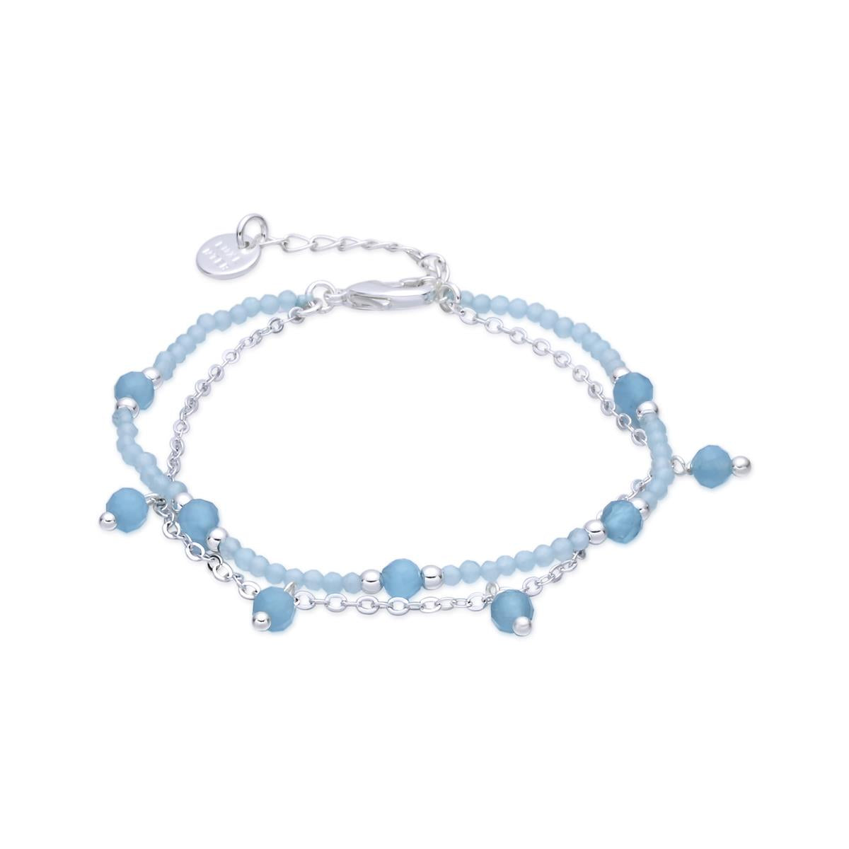 Bracciale di Cristallo Blu con finitura in rodio - Aira