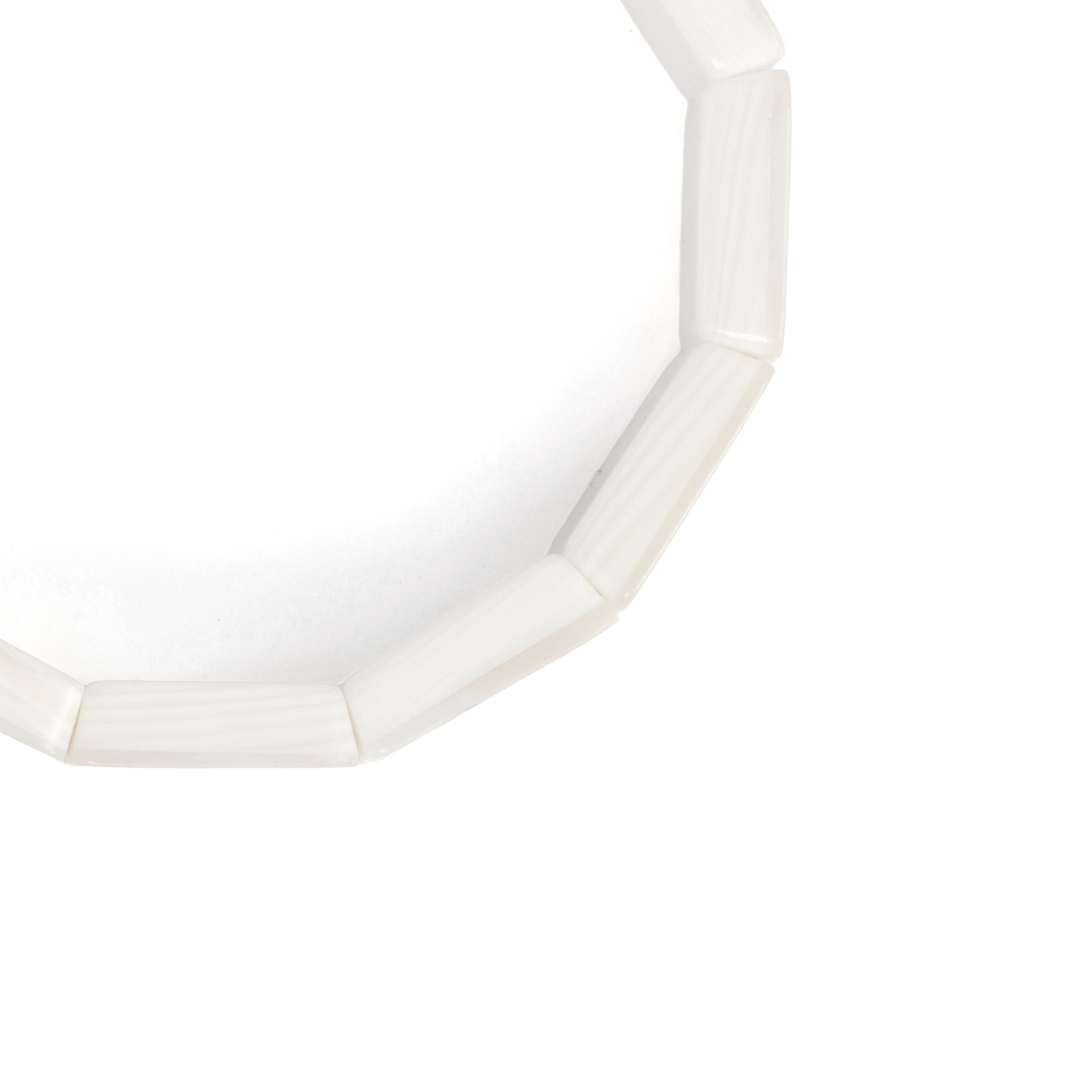 Pulsera de Madreperla Blanca acabado en rodio - Tsulah