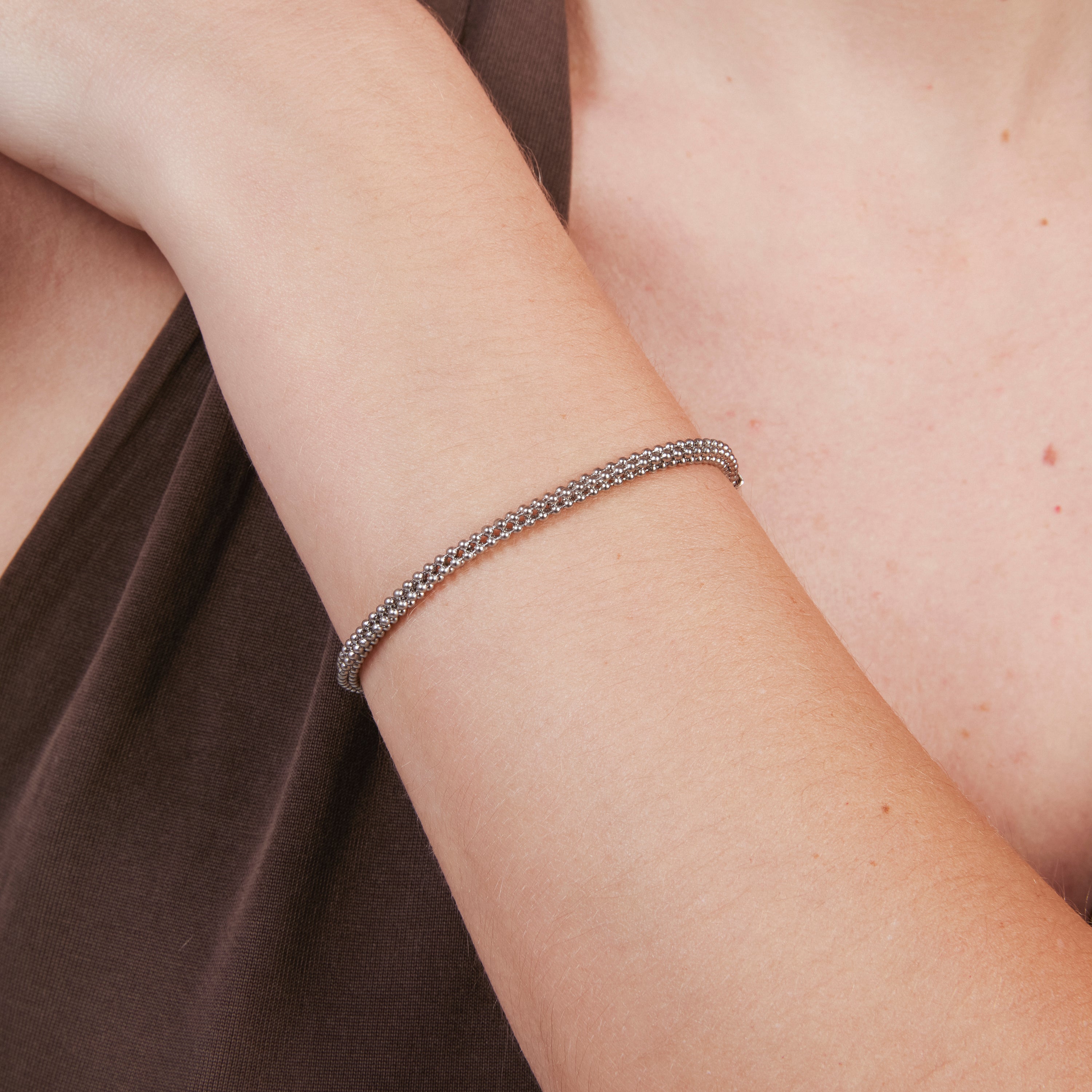 Pulsera acabado en rodio - Dahdan