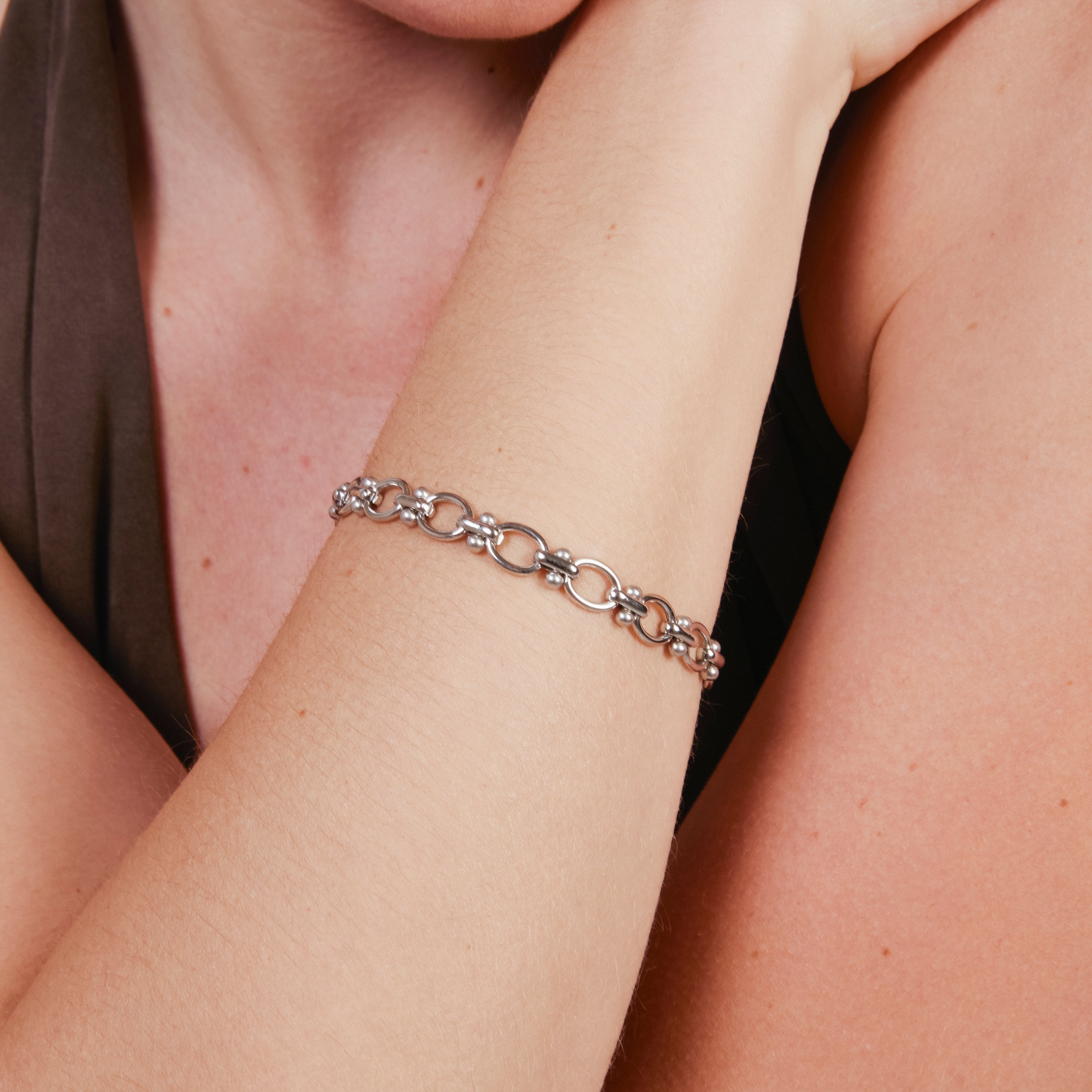 Rhodiniertes Armband - Balil