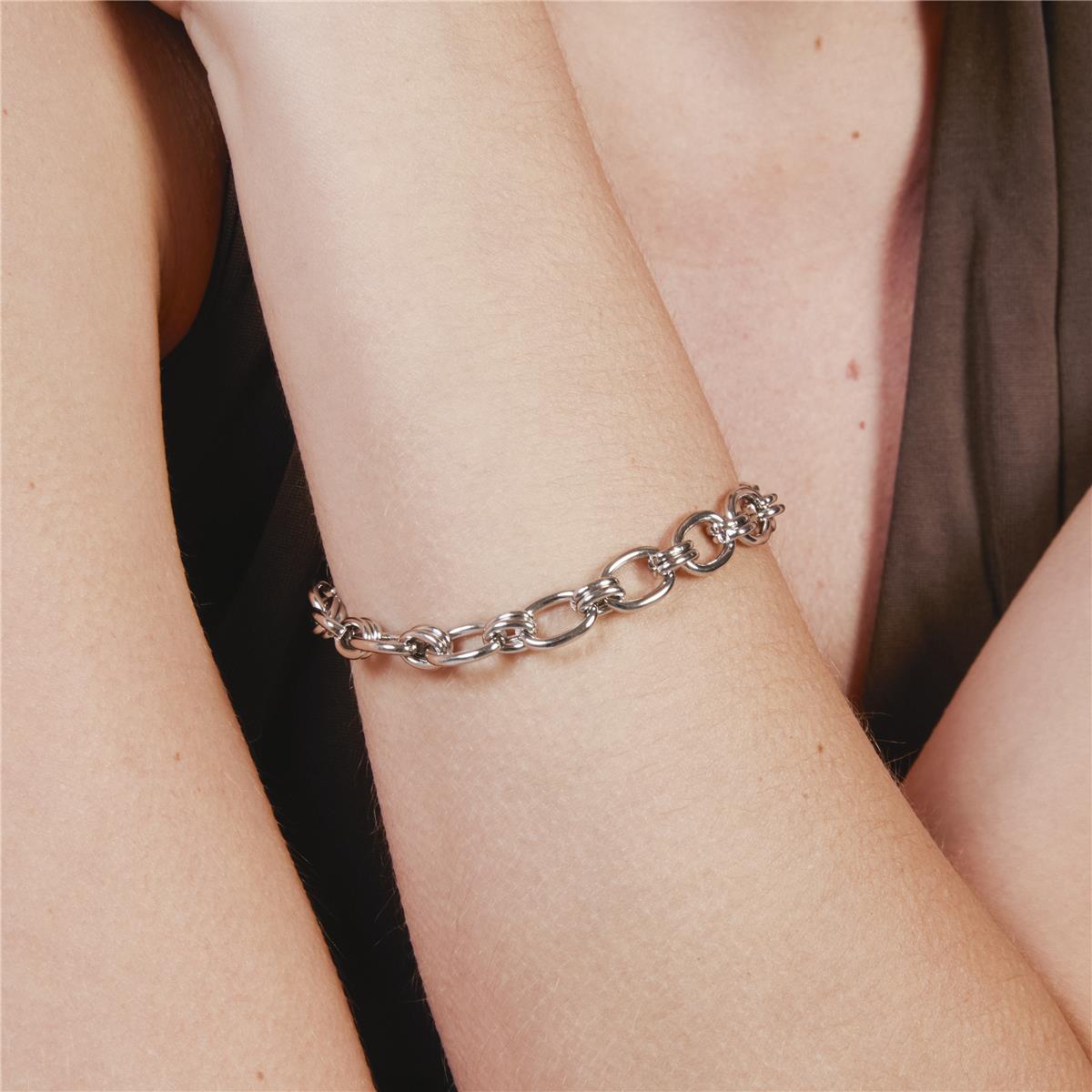 Pulseira com acabamento em ródio - Hataj