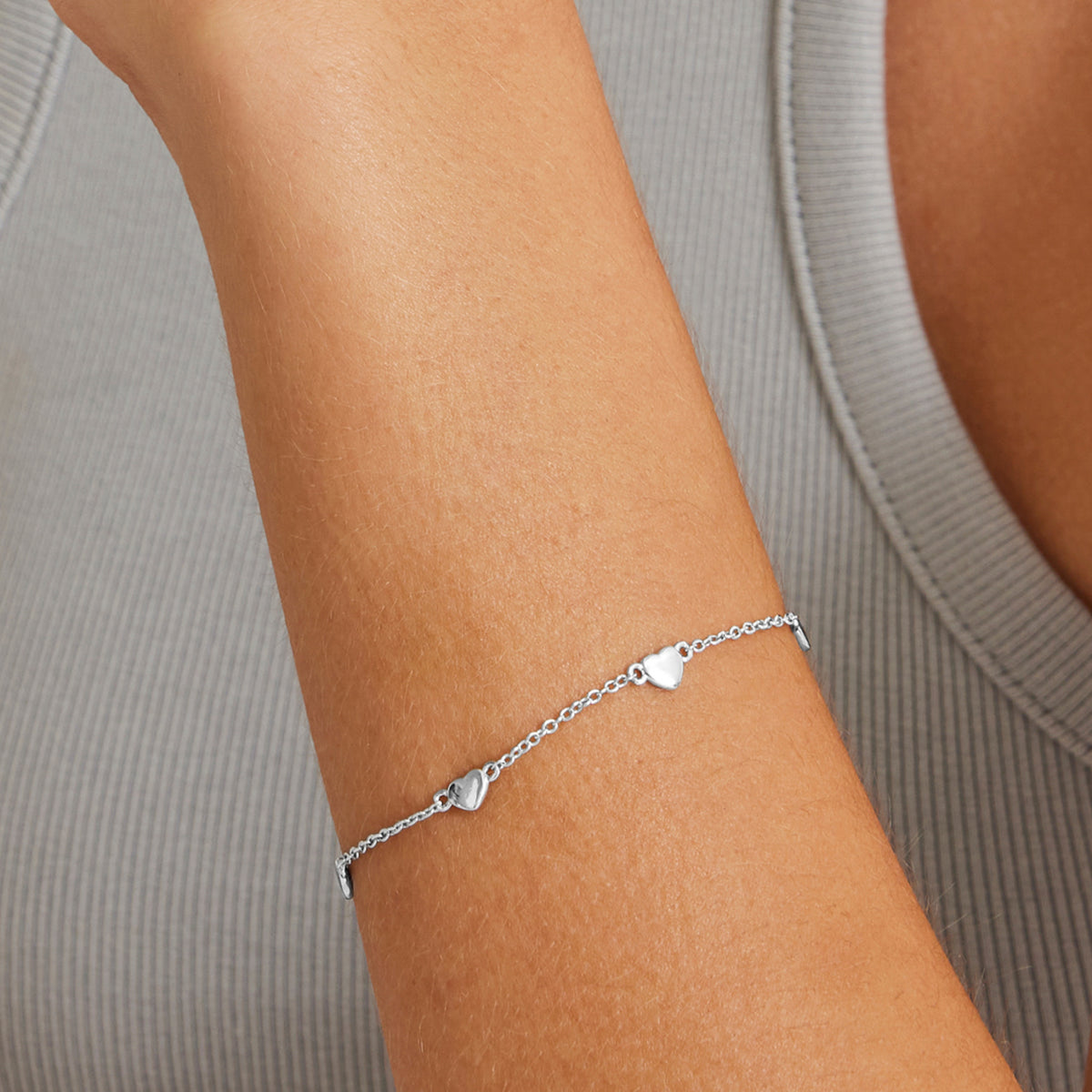Rhodiniertes Armband - Moham