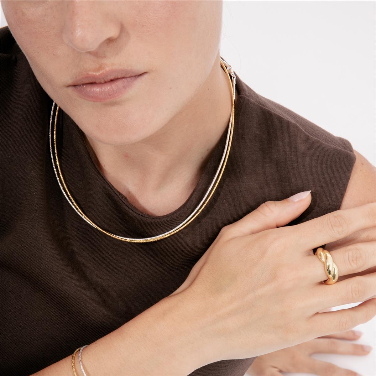 Rhodiniertes Armband - Nui