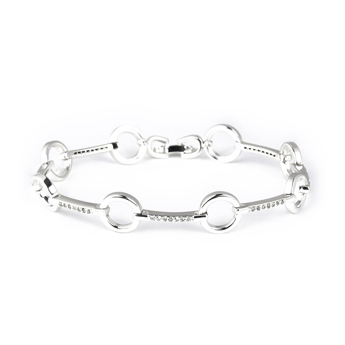 Pulsera de Circonita Brillante acabado en rodio - Dimaran