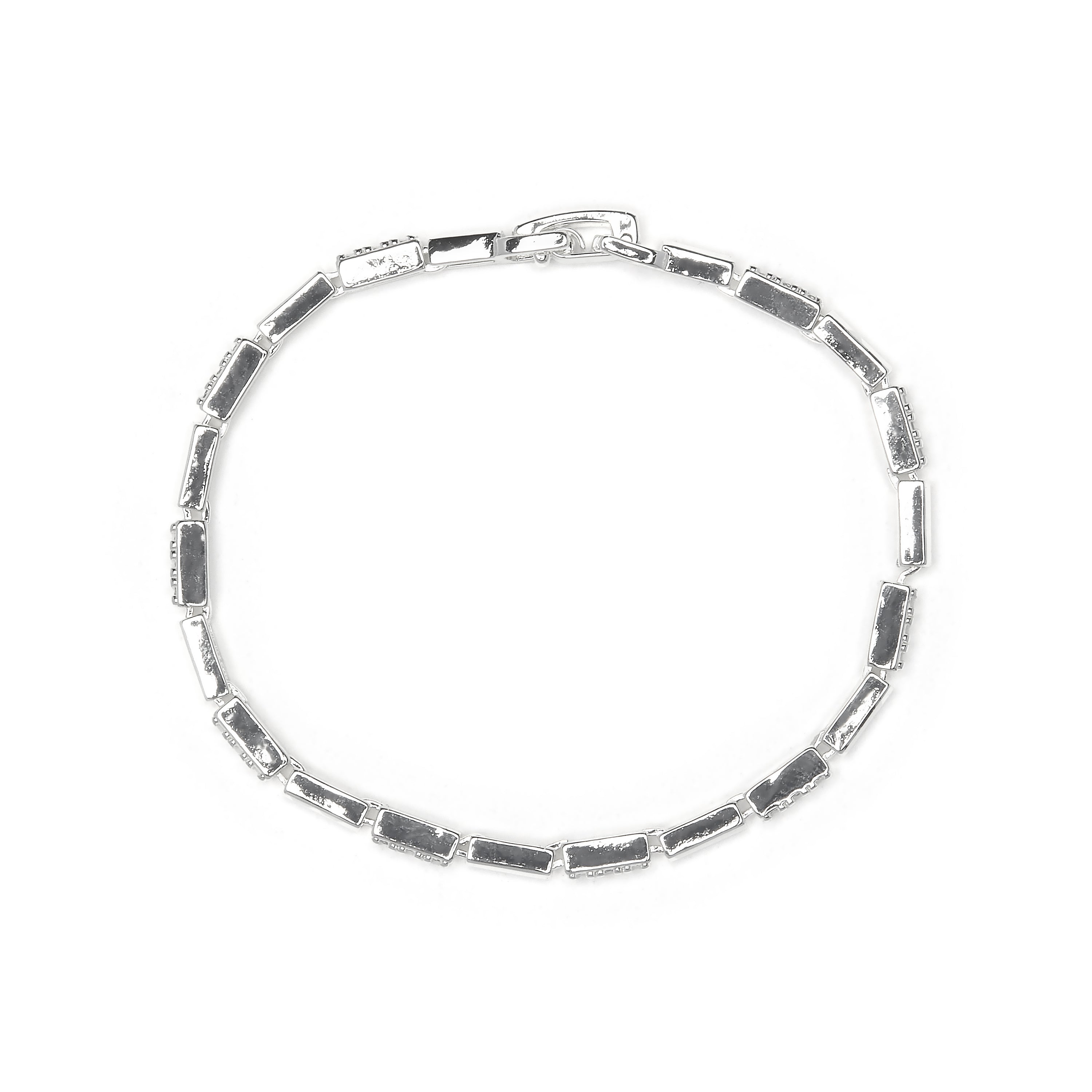 Armband mit funkelndem Zirkonia, rhodiniert - Tavli