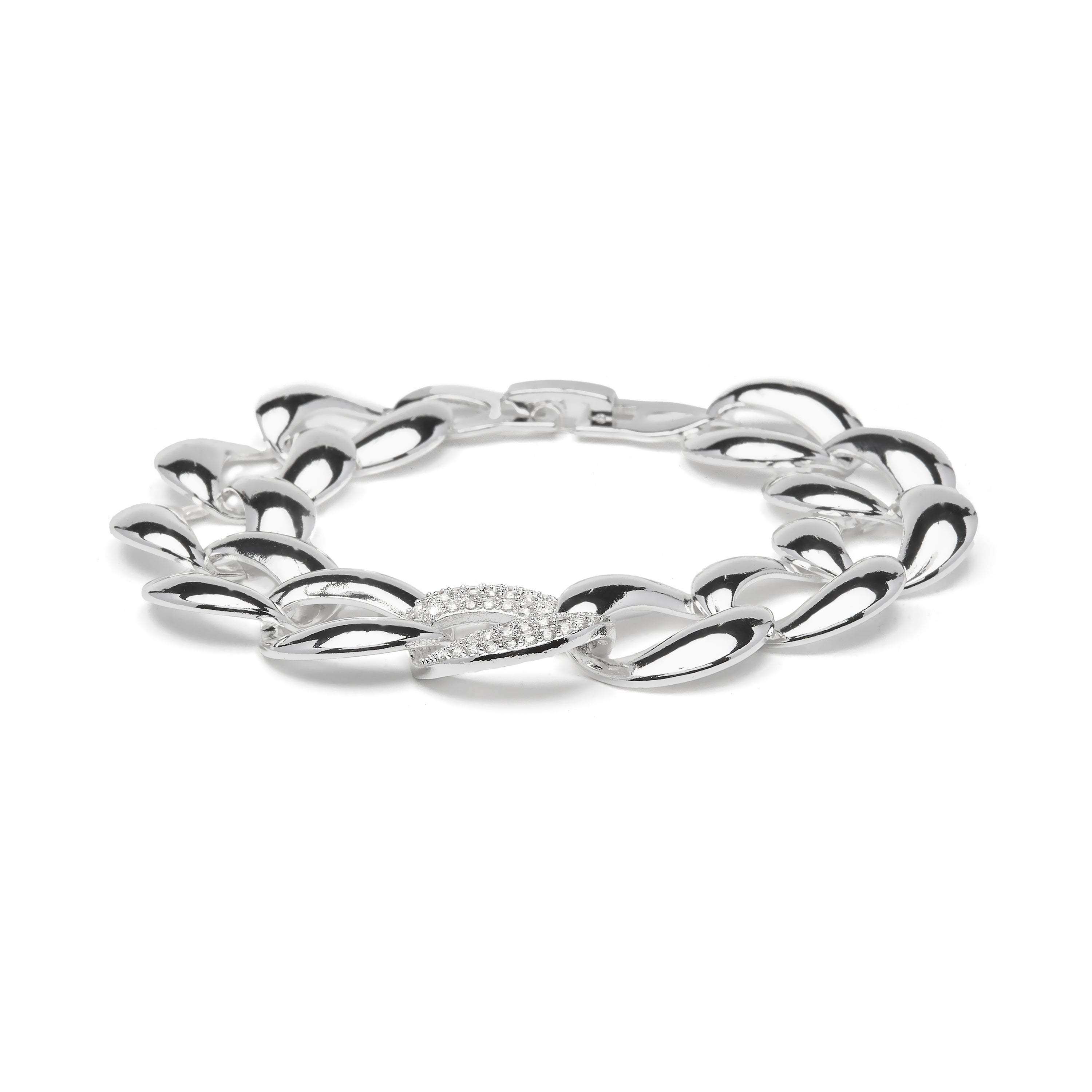 Bracelet en zircon brillant finition rhodium - Shinthi