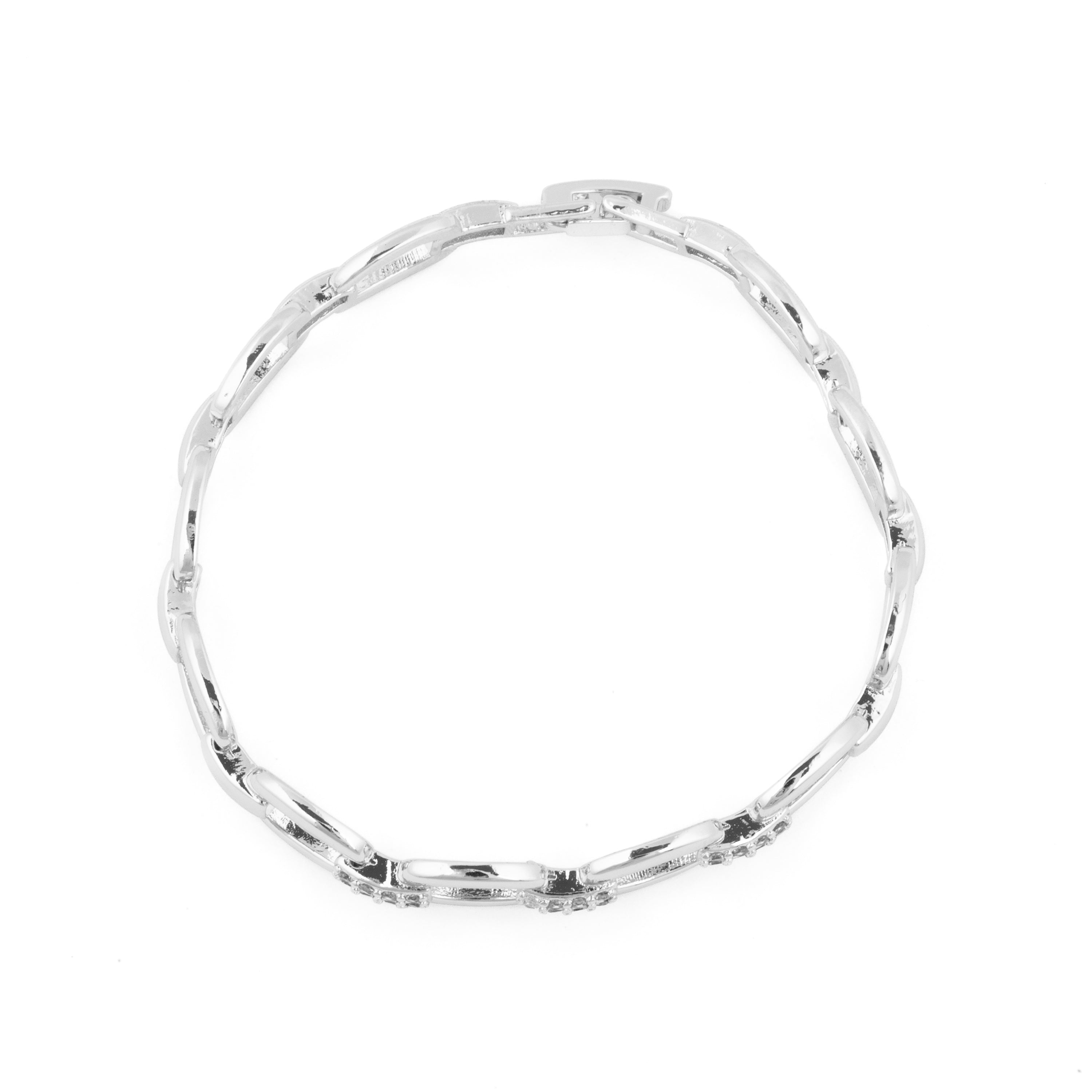 Pulsera de Circonita Brillante acabado en rodio - Insio