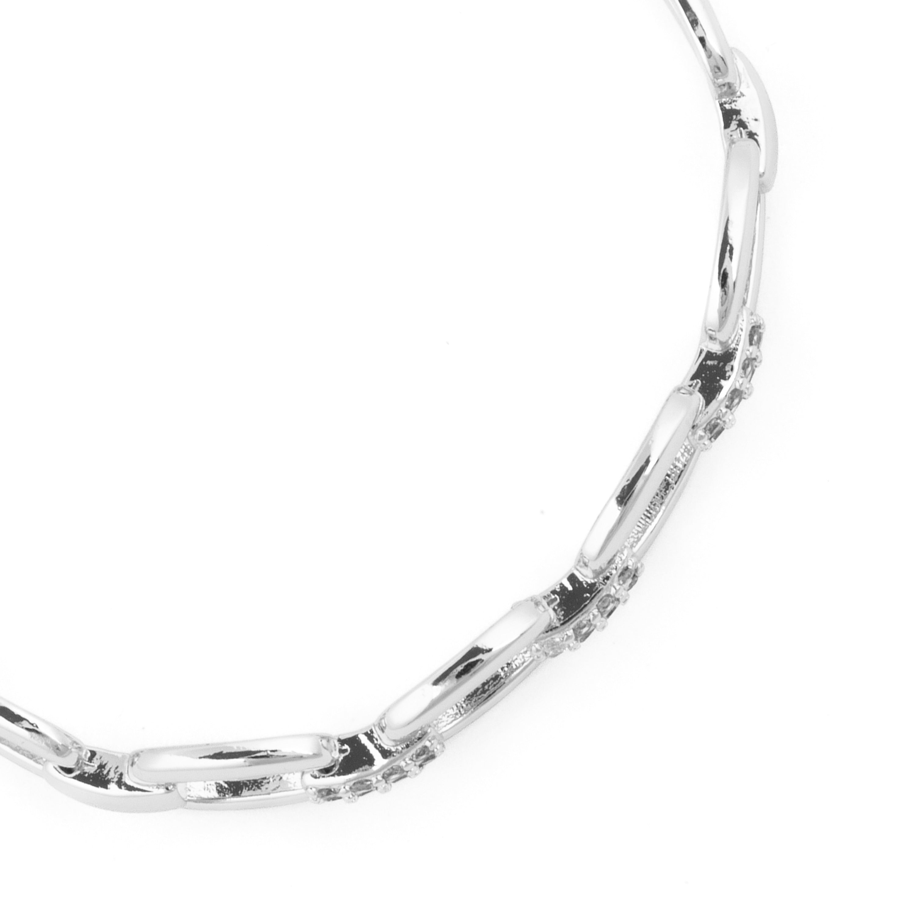 Pulsera de Circonita Brillante acabado en rodio - Insio