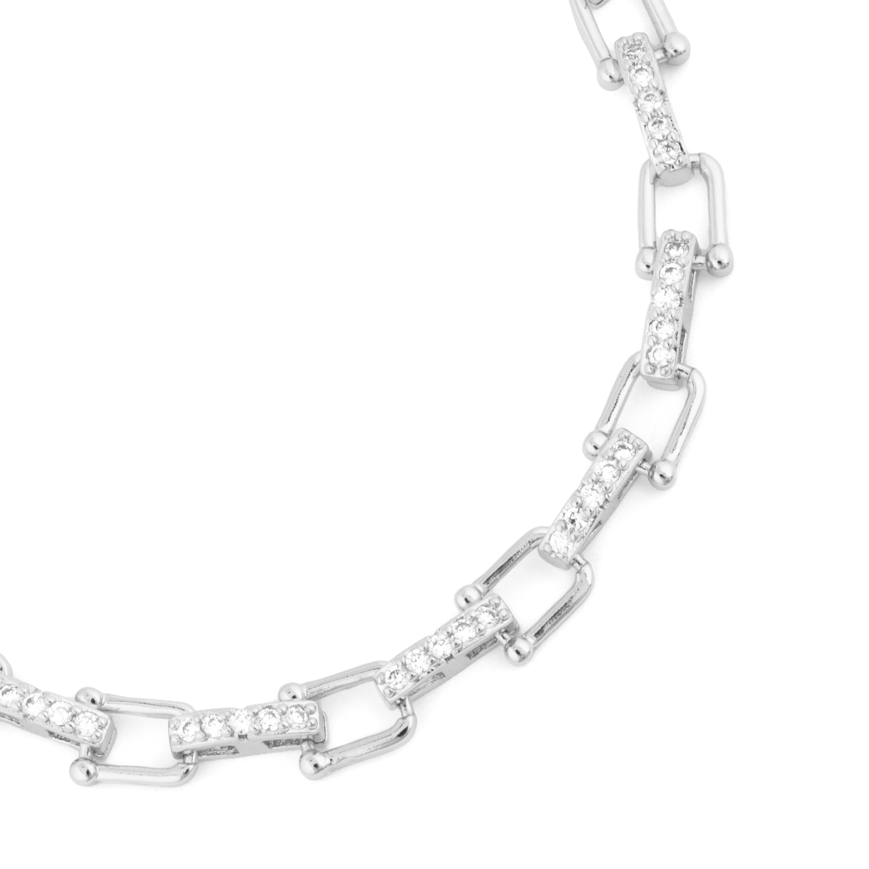 Pulseira de Zircónia Brilhante com acabamento em ródio - Dordel