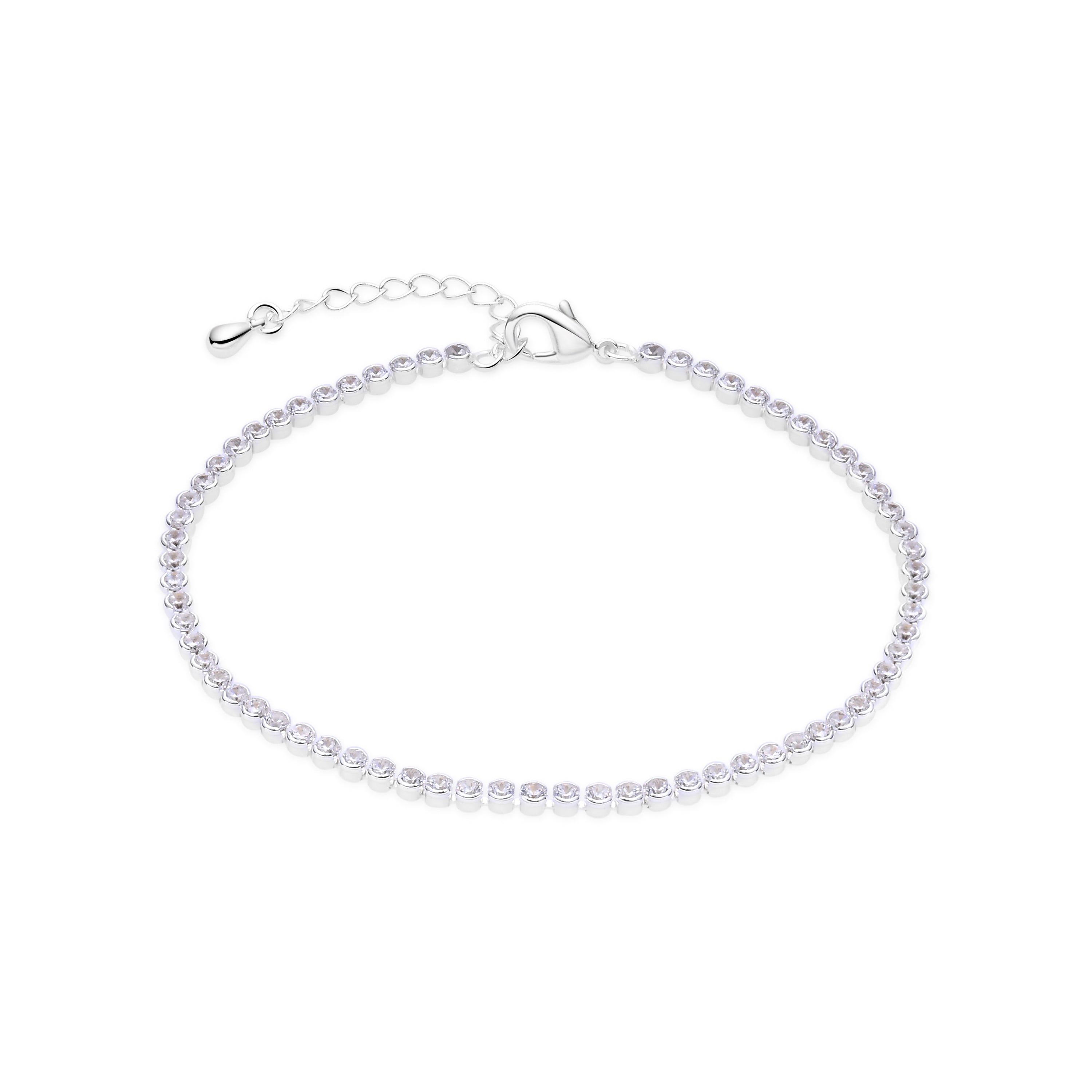 Bracelet finition argent et zircon brillant - Ginsi