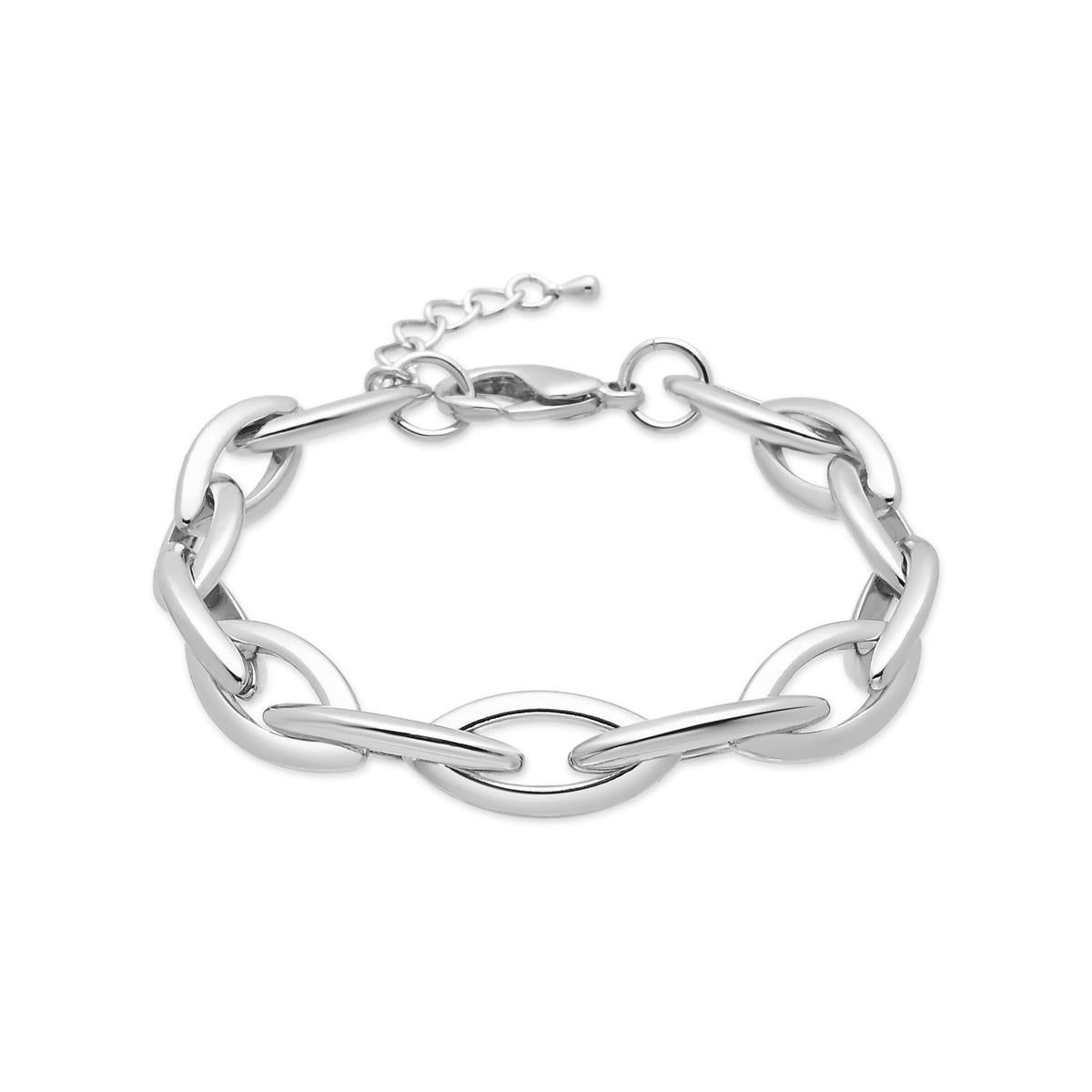 Bracciale con finitura in rodio - Rasai