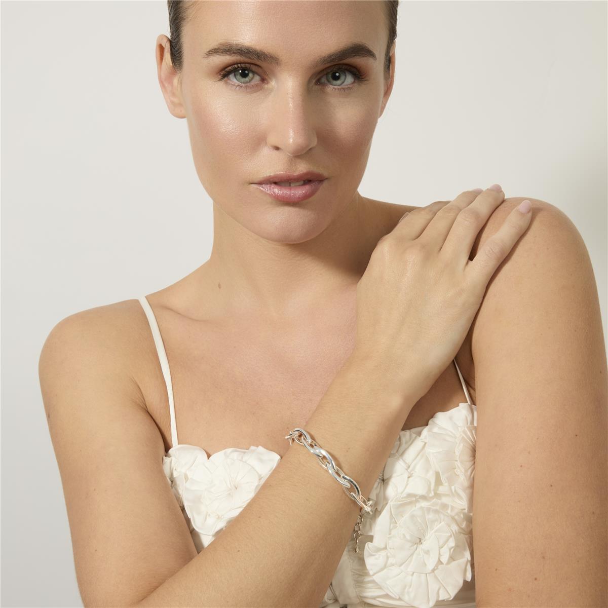 Bracciale con finitura in rodio - Rasai