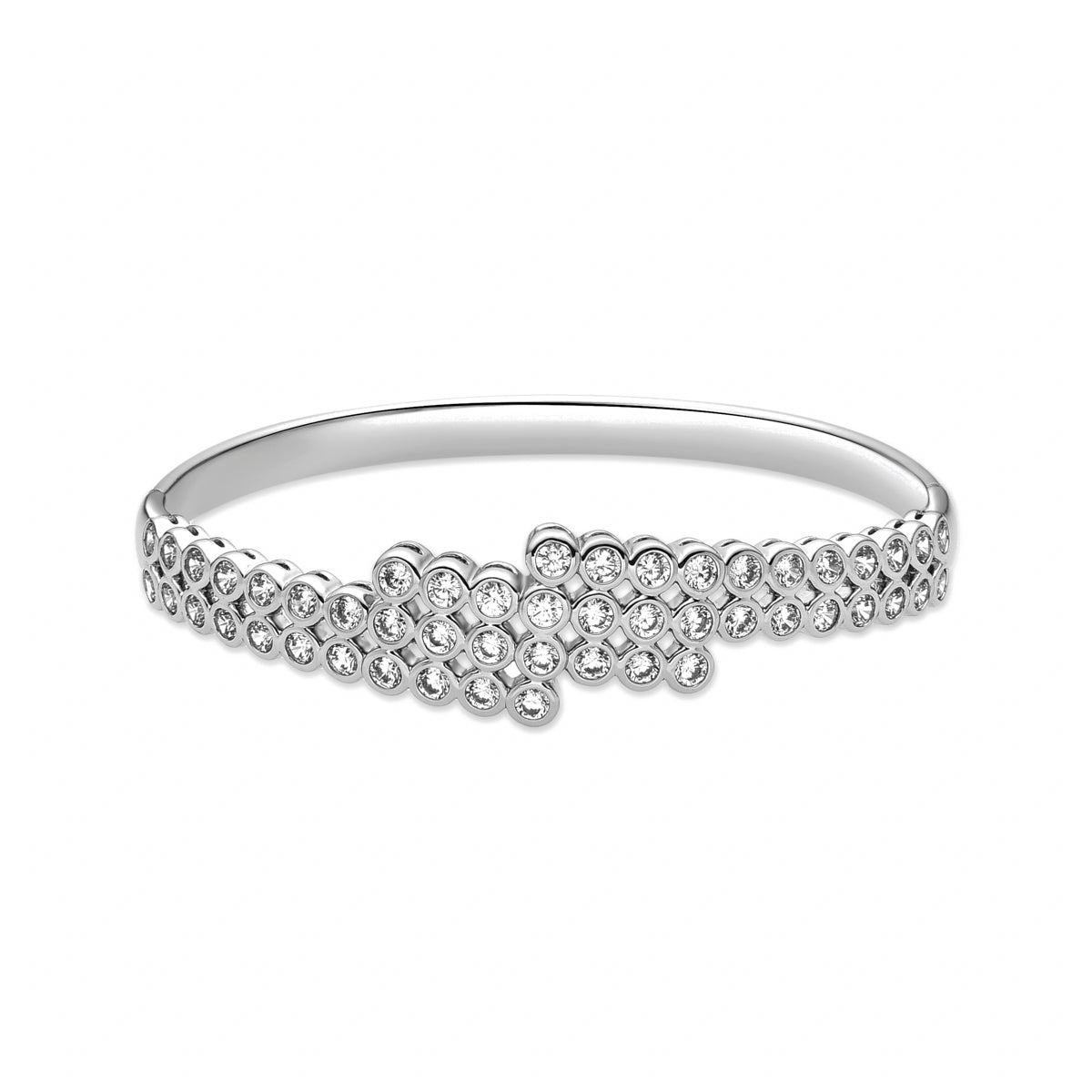 Bracelet with Shiny Zirconia in silver finish - Shaxba