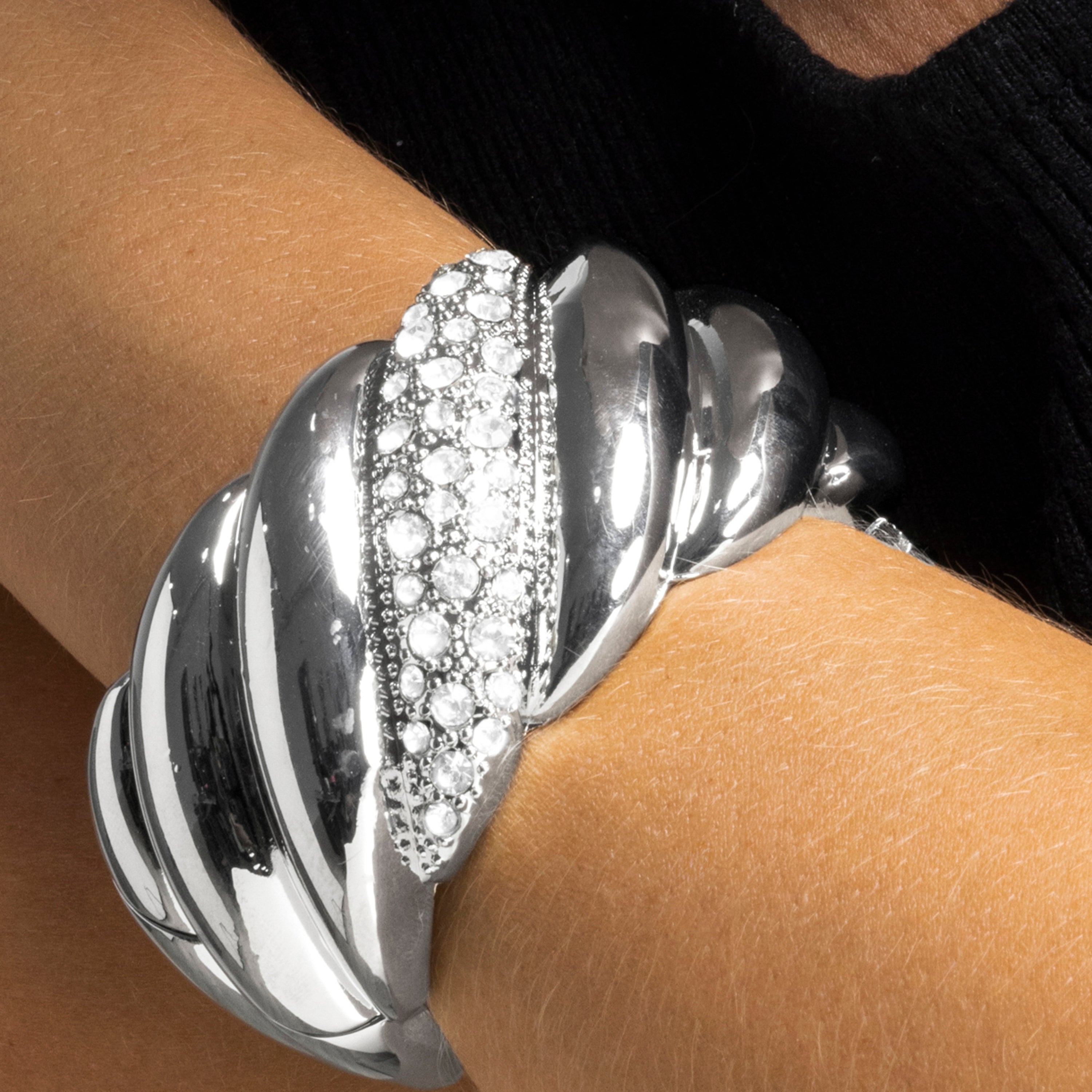 Pulsera con Circonita Brillante acabado plata - Eiuh