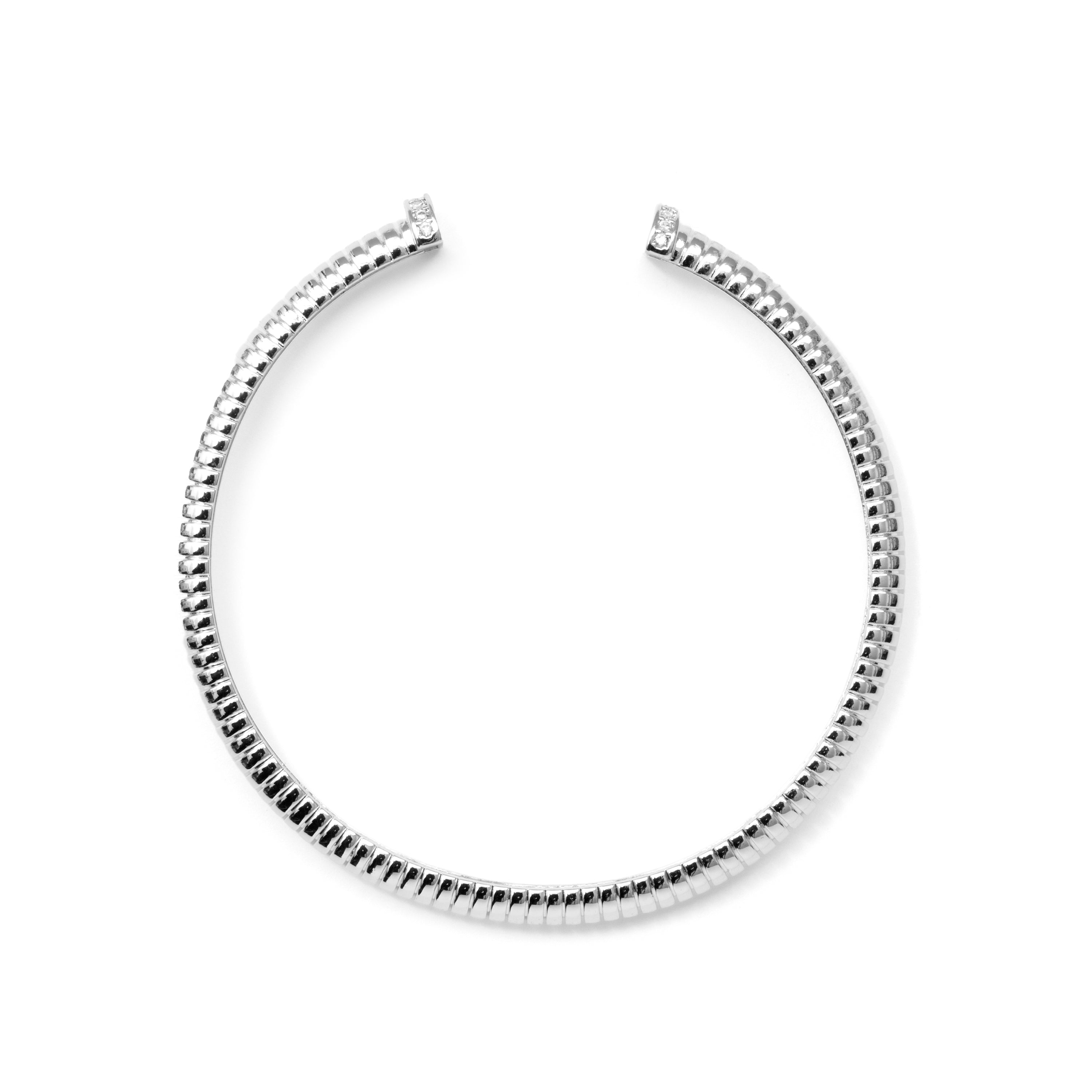 Rhodium-Finished Sparkling Cubic Zirconia Bracelet - Aih