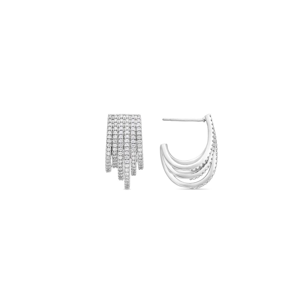 Pendientes Negal acabado plata - Negal