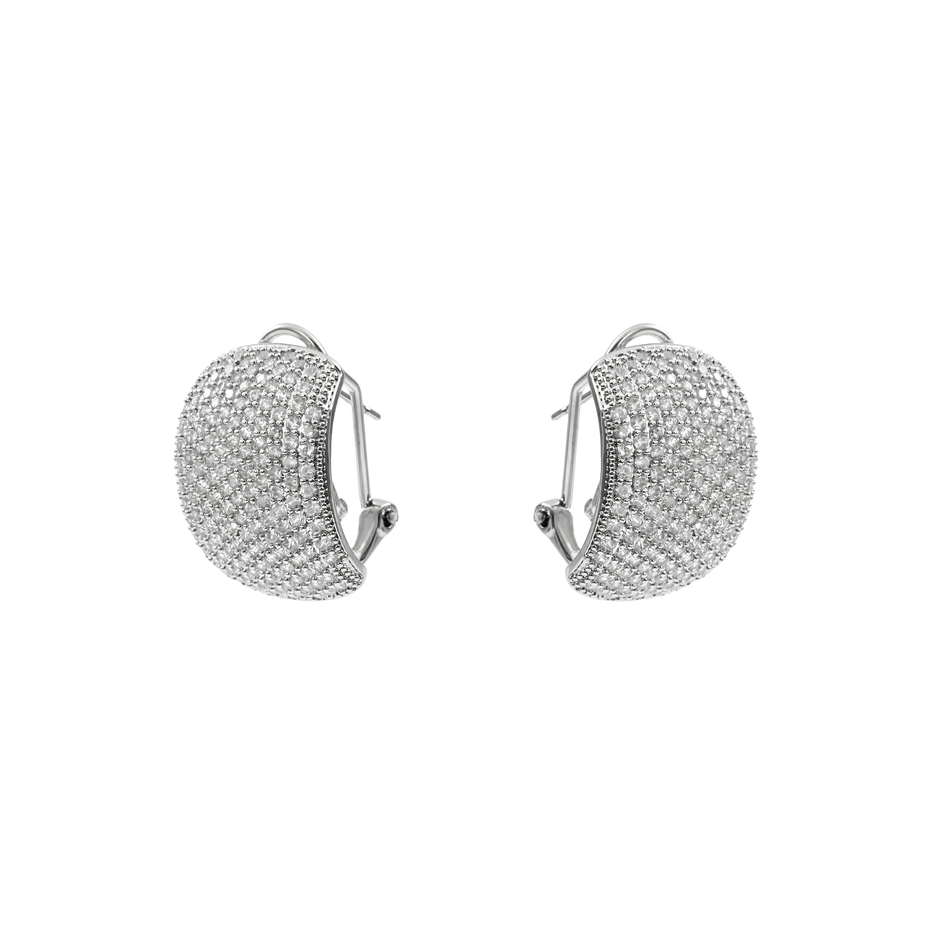 Pendientes de Circonita Brillante acabado en rodio - Dosol