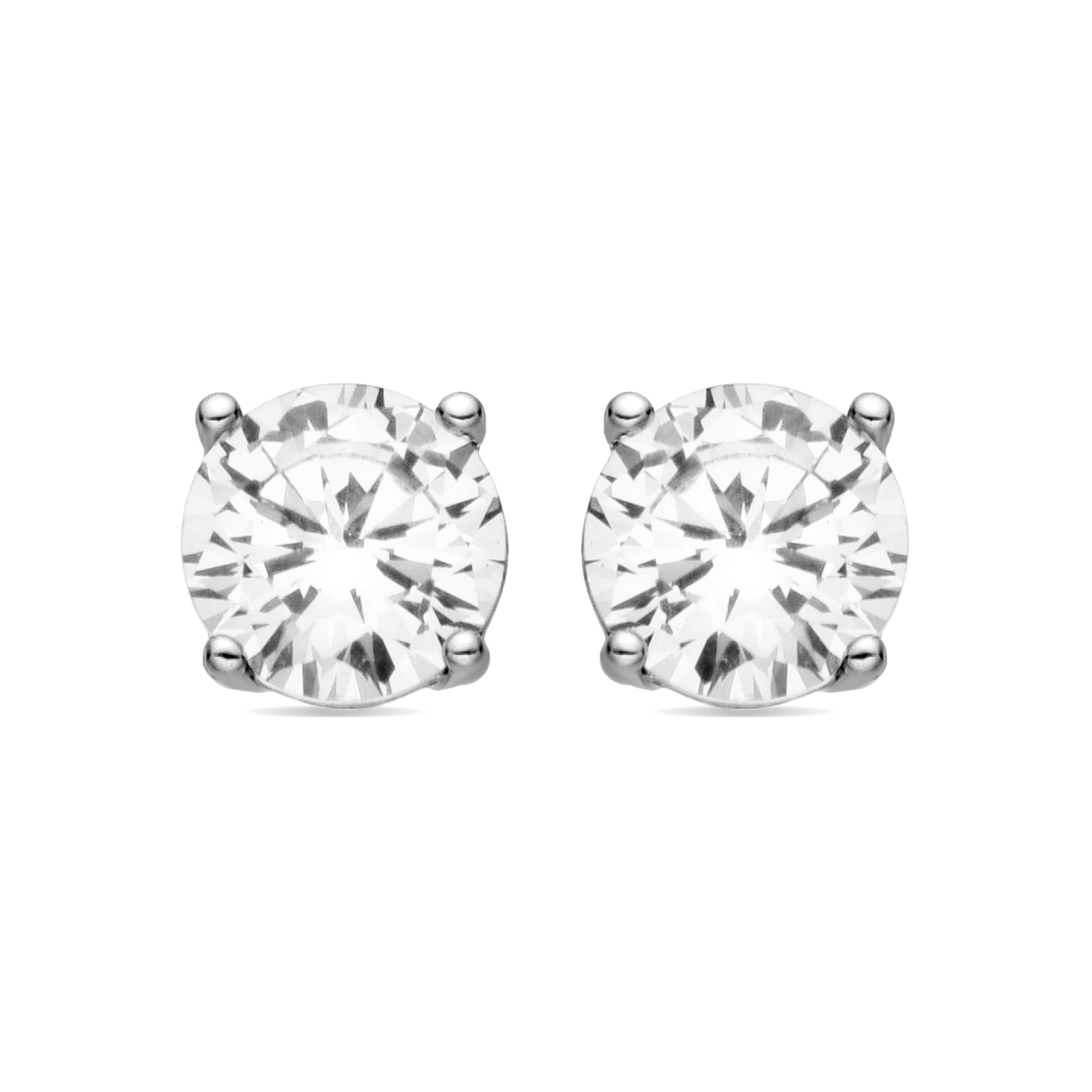Earrings with Brilliant Zirconia silver finish - Verak