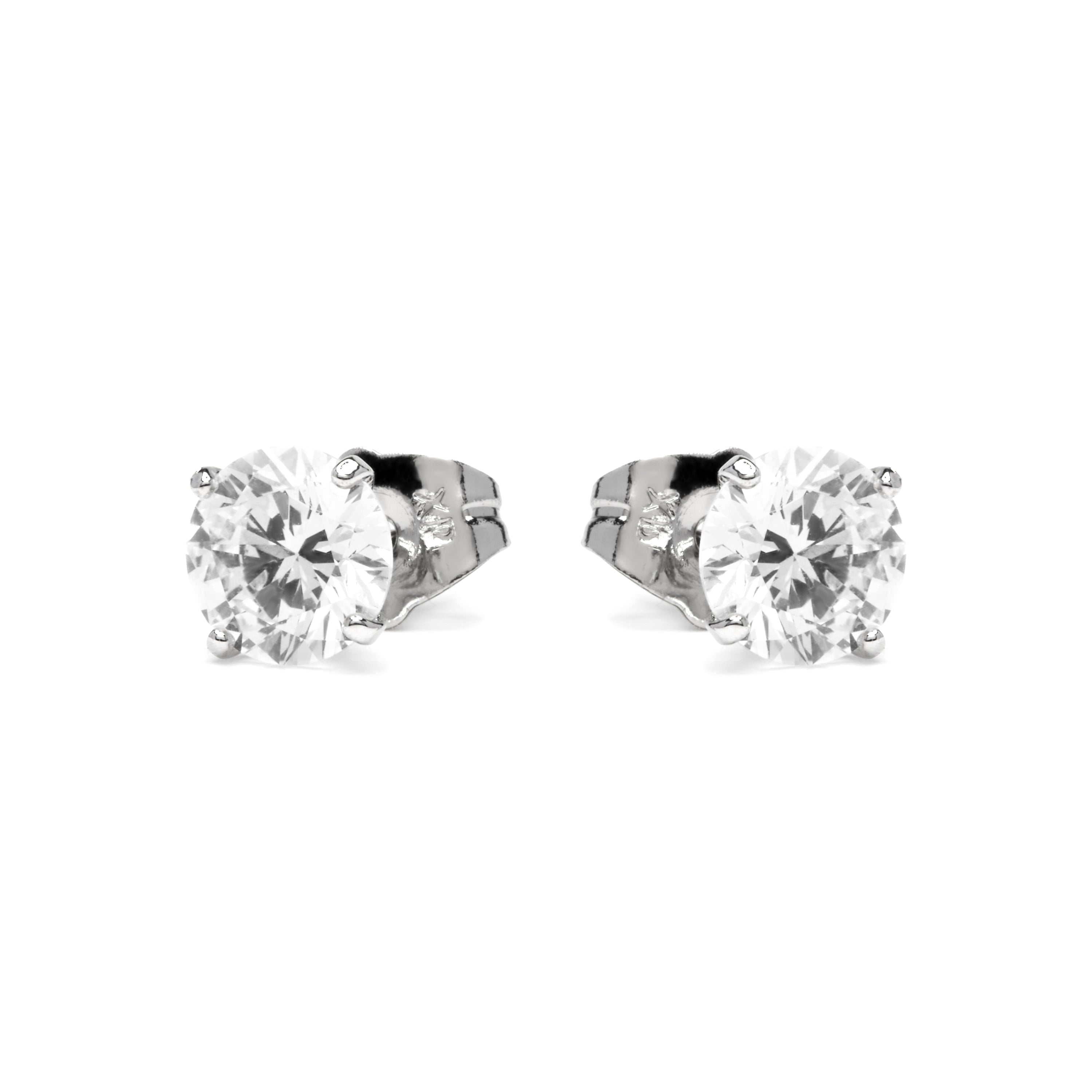 Pendientes con Circonita Brillante acabado plata - Verak