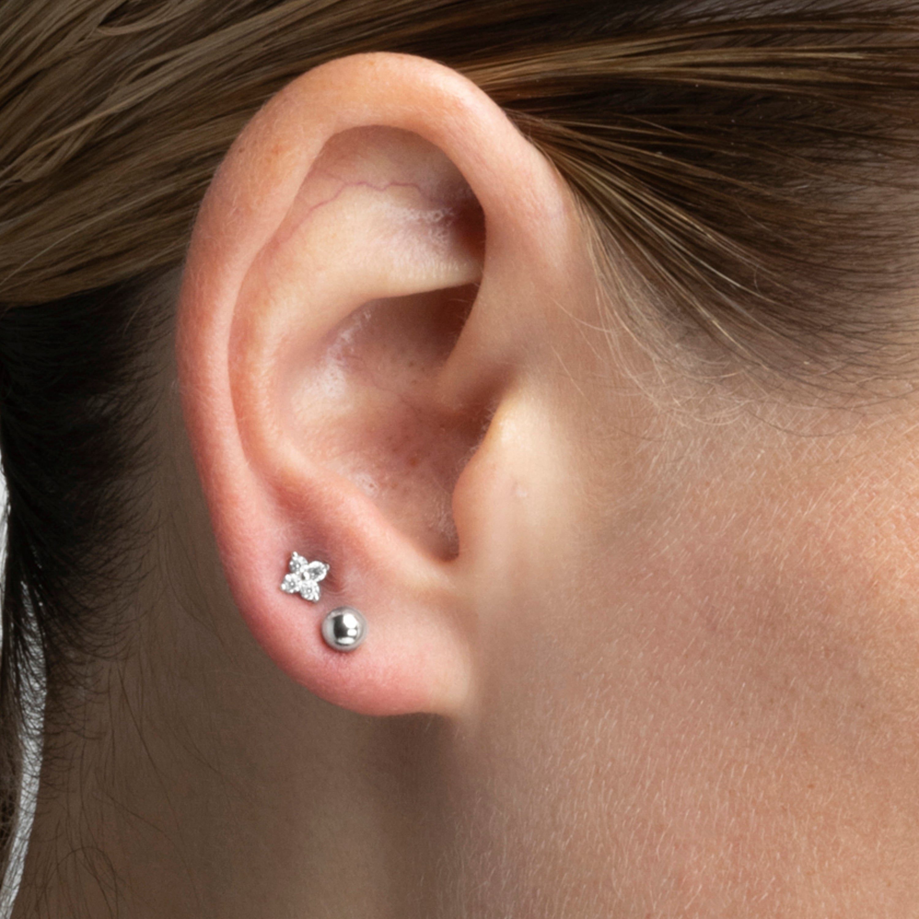 Boucles d'oreilles finition argent - Gnis