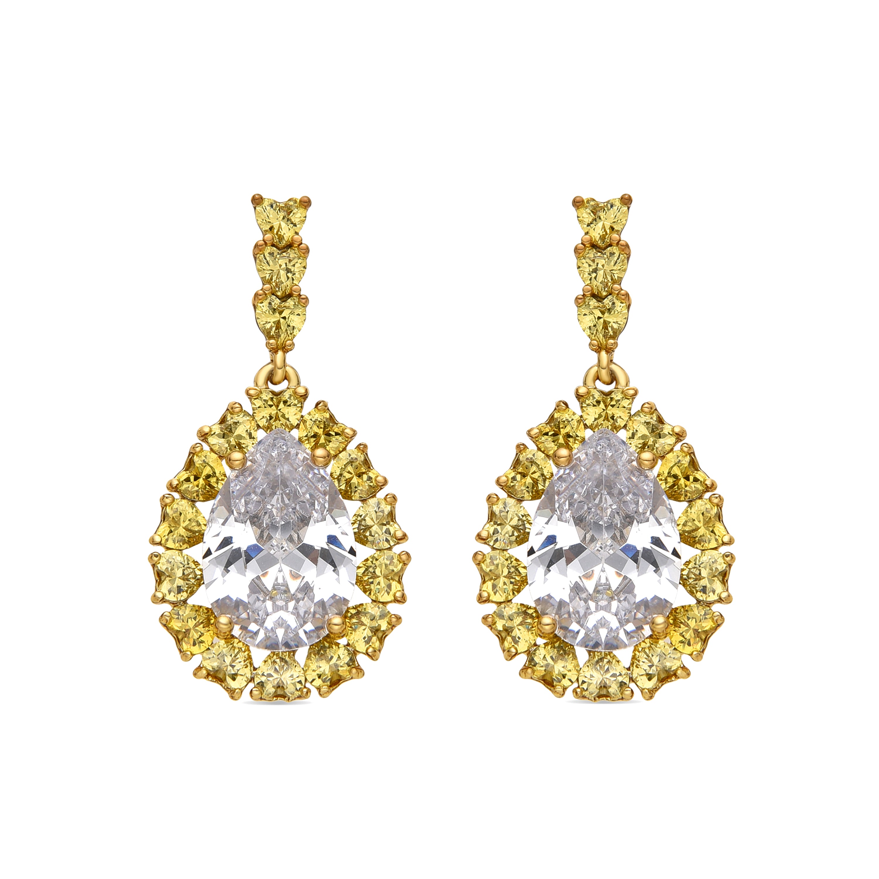 Pendientes con Padparadscha acabado plata - Welo