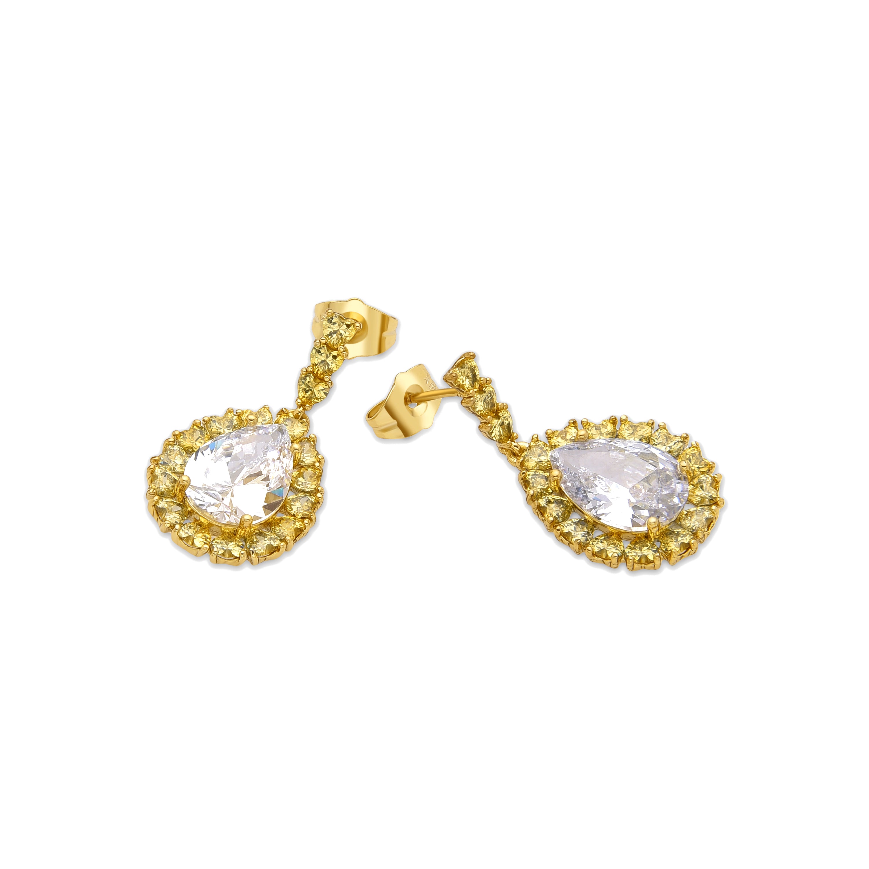 Pendientes con Padparadscha acabado plata - Welo