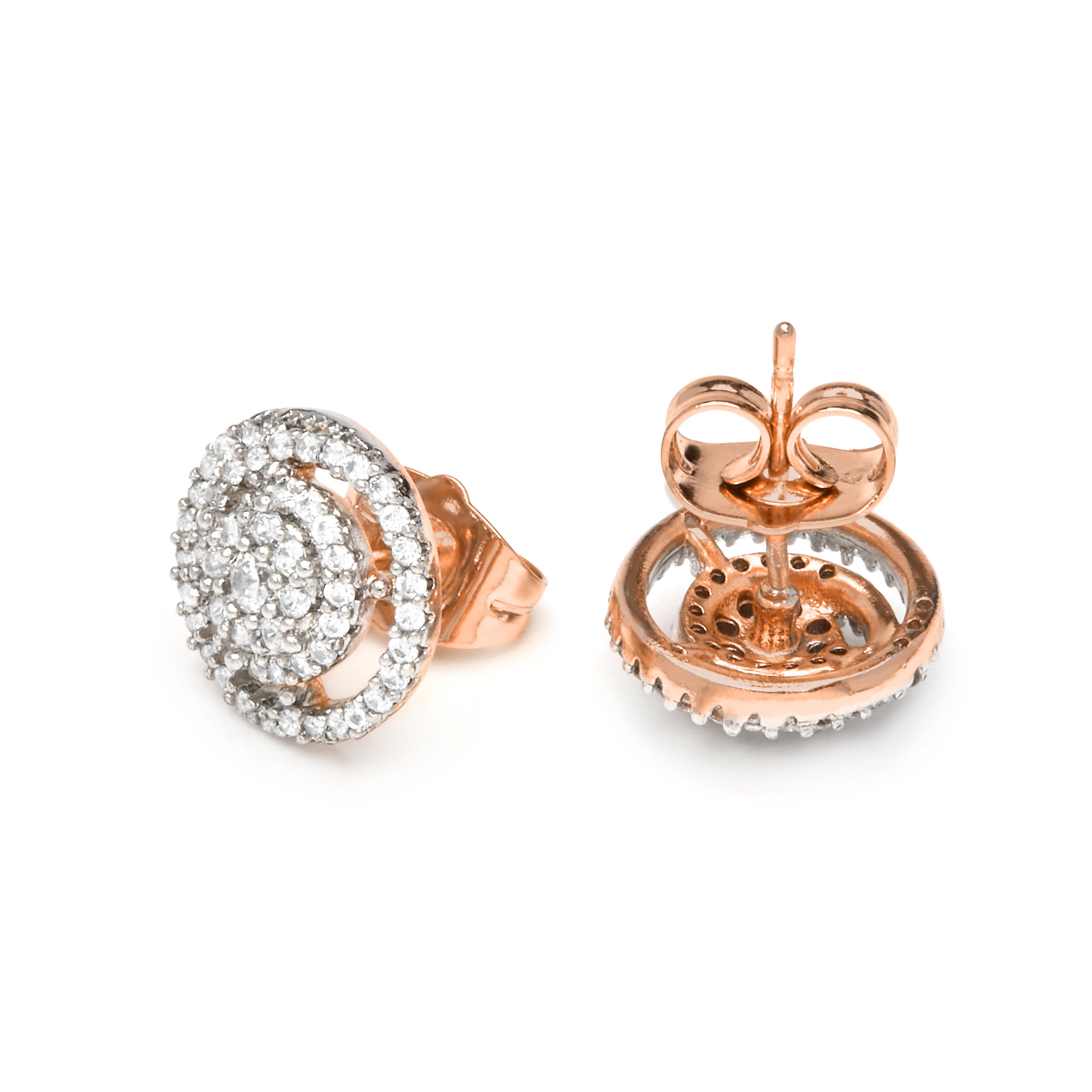 Boucles d'oreilles finition argent et Zircon brillant - Zarassy