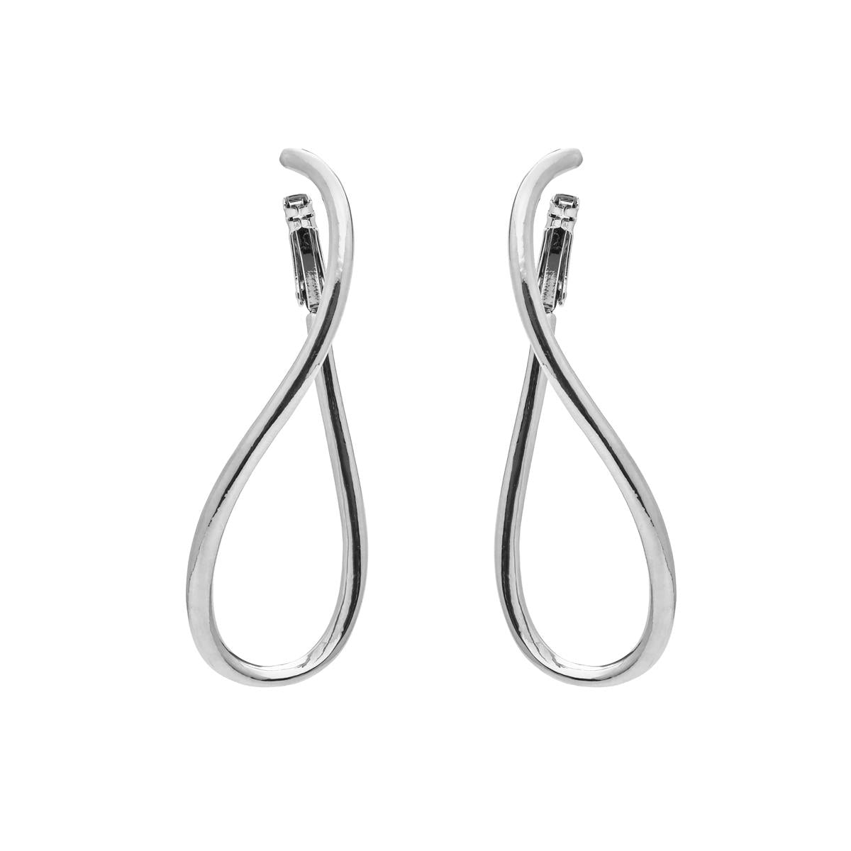 Rhodium finish earrings - Lankal