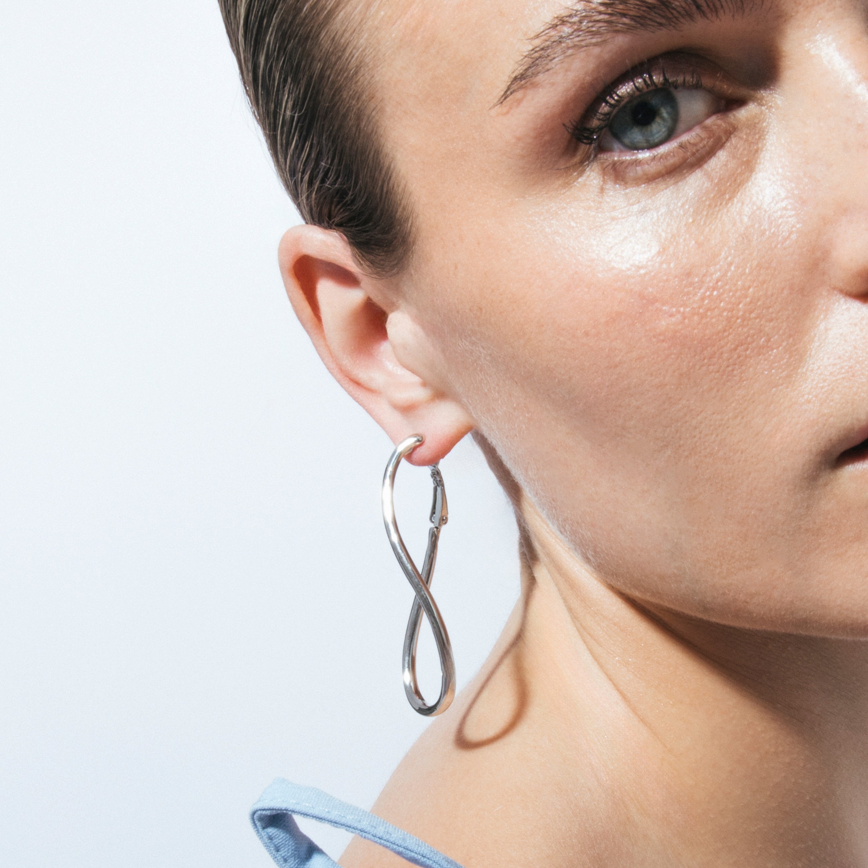 Ohrringe mit Rhodium-Finish - Lankal