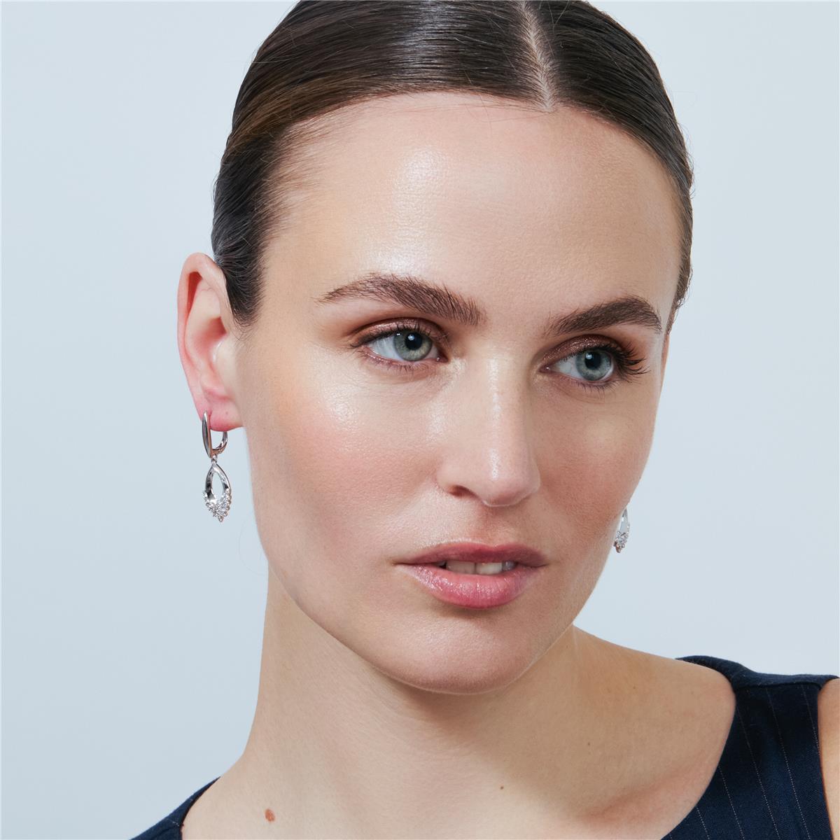 Ohrringe aus Metalllegierung und funkelndem Zirkonia mit Rhodium-Finish - Liwen