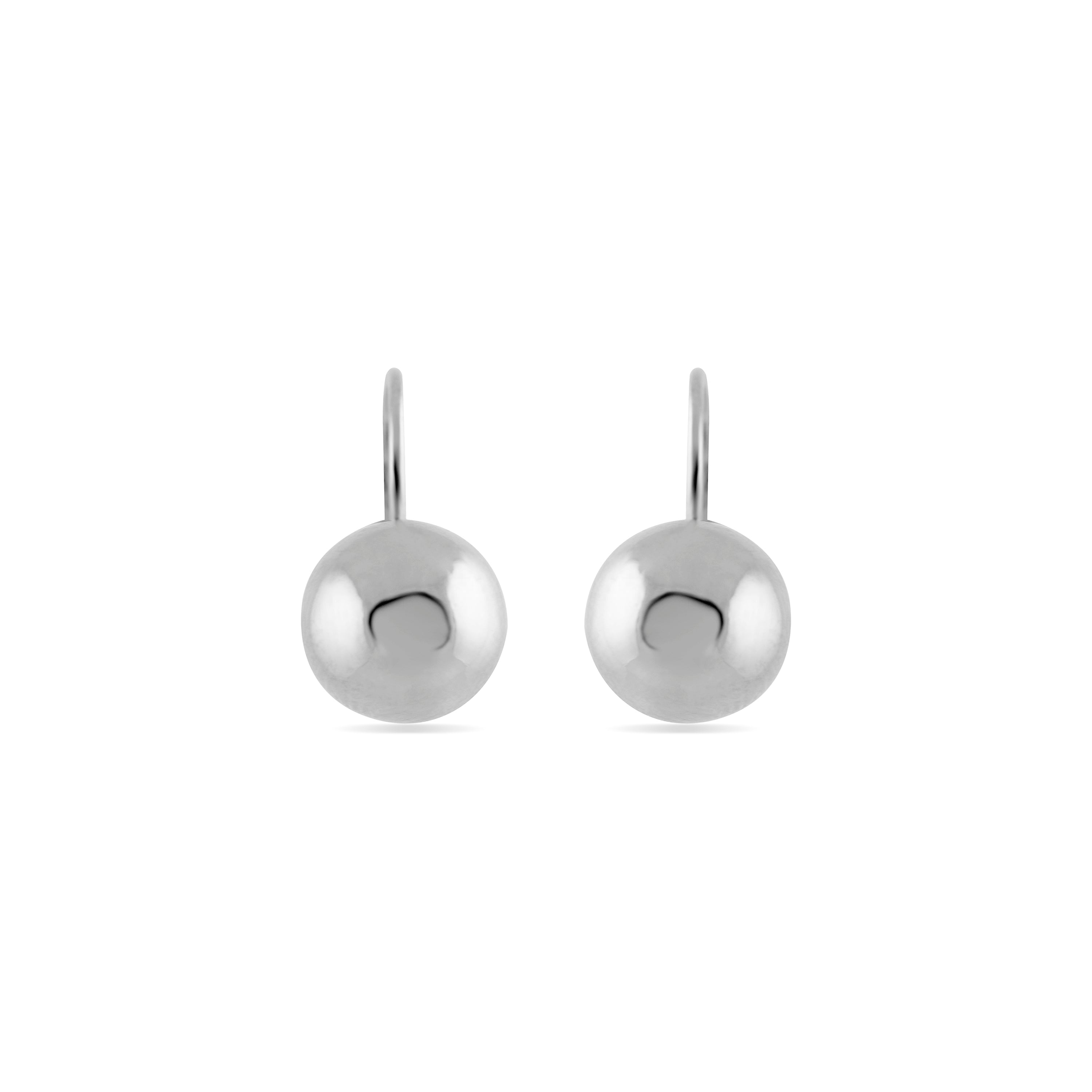 Boucles d'oreilles Nenje finies en Rhodium