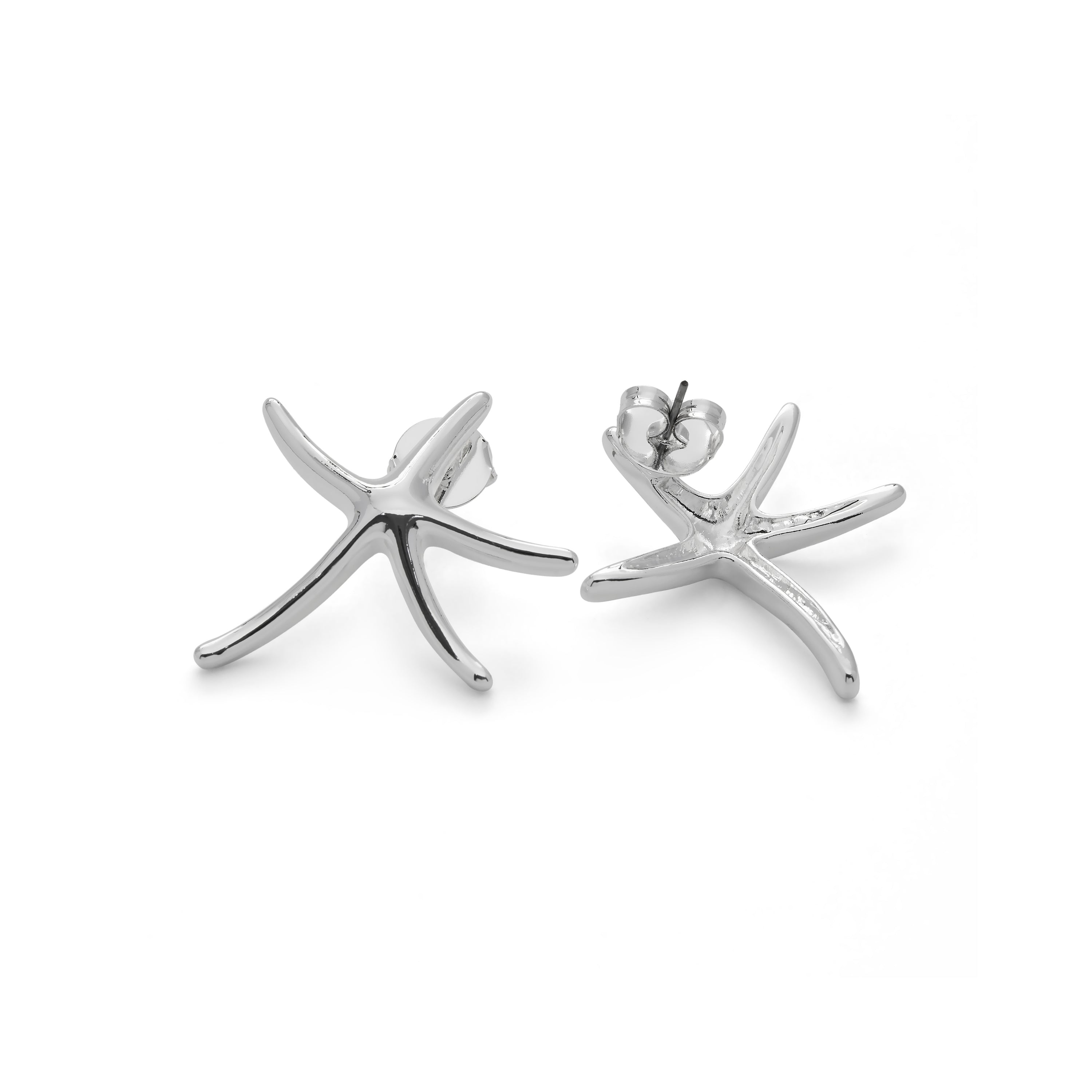 Rhodium-finished earrings - Amiri