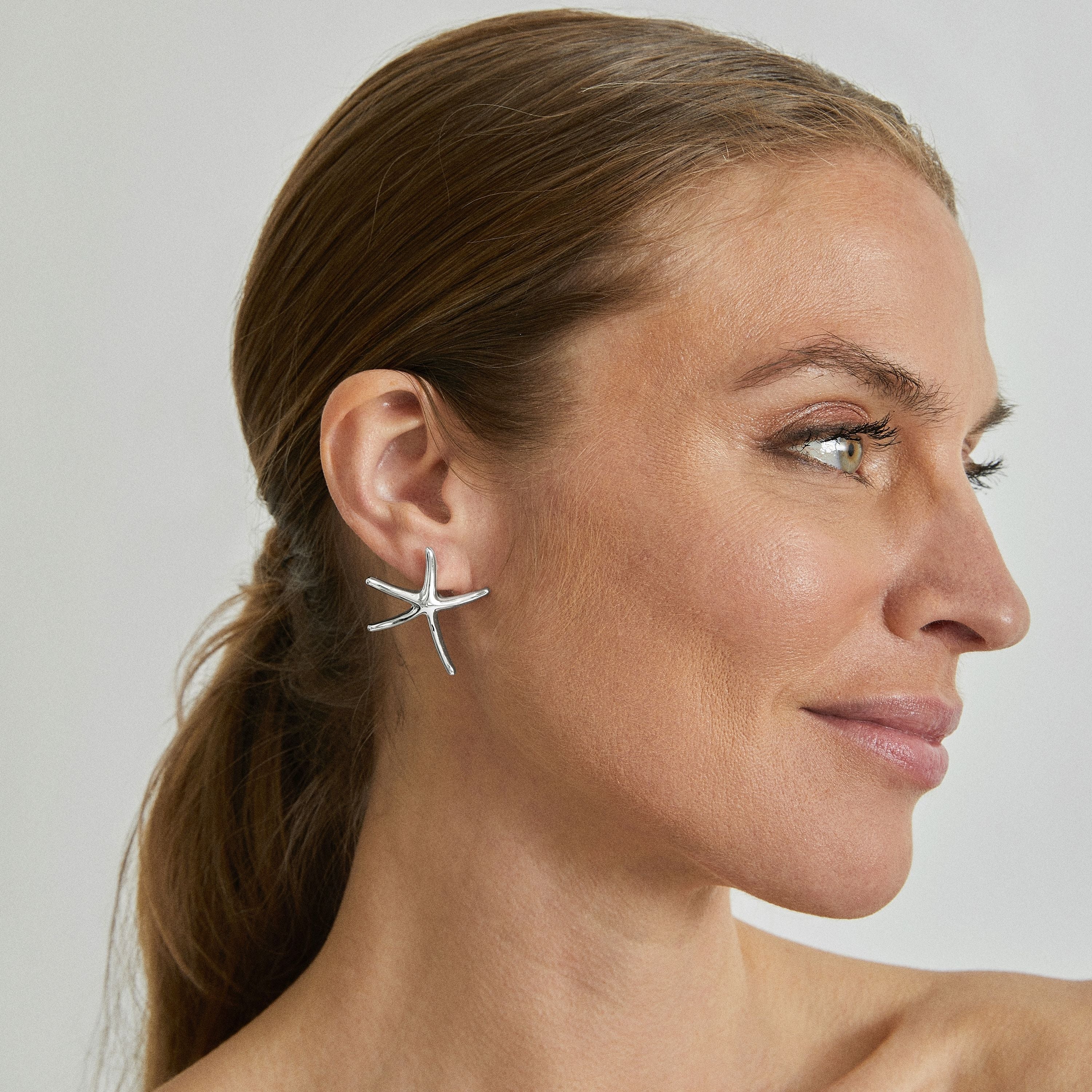 Rhodium-finished earrings - Amiri