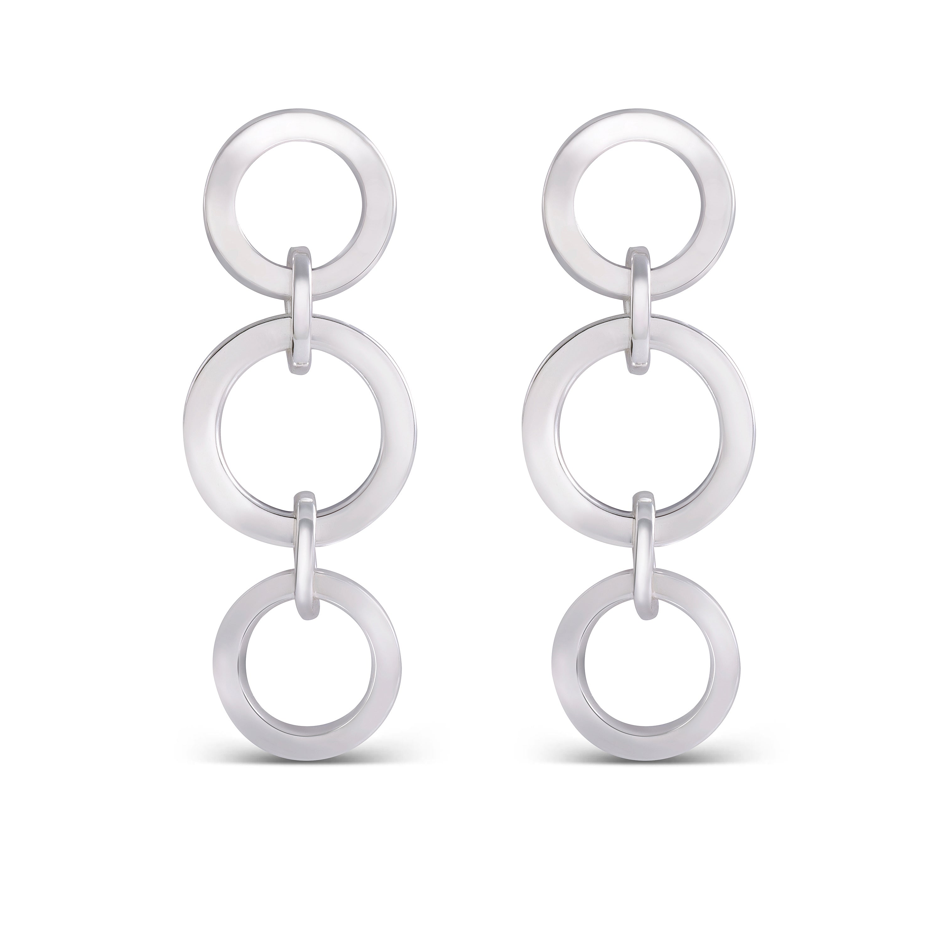 Rhodium-finished earrings - Sira