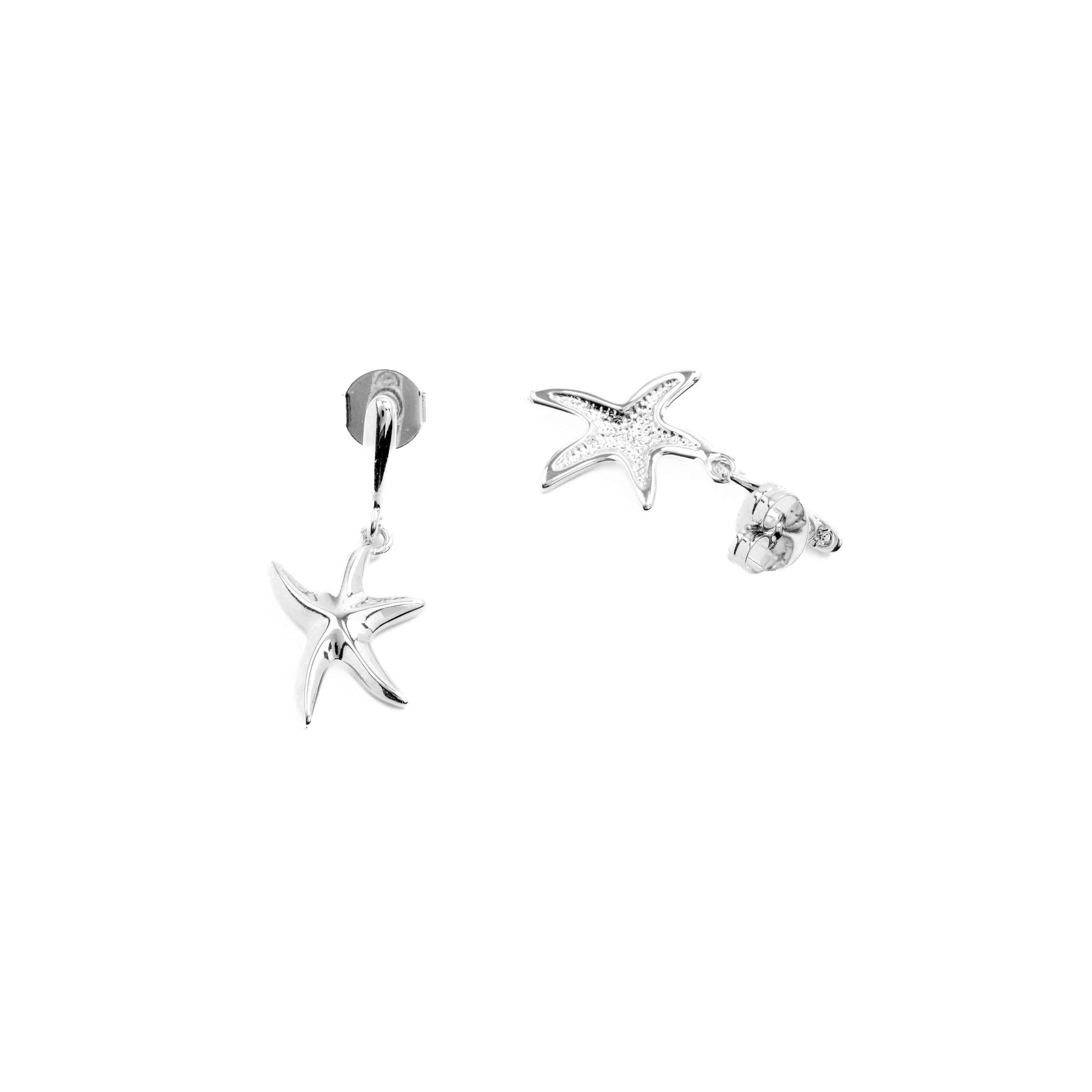 Boucles d'oreilles finition rhodium - Snes