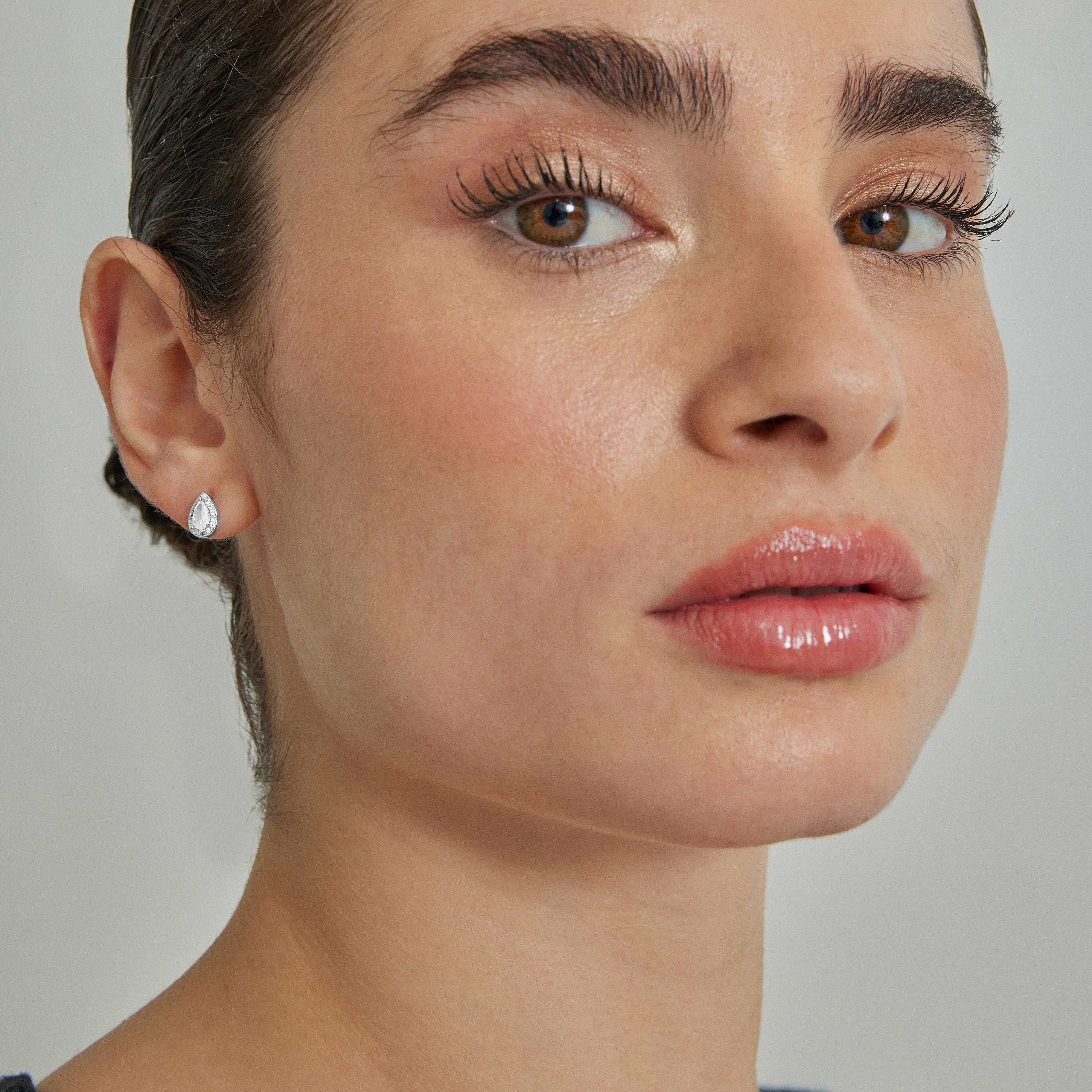 Ohrringe aus Zirkonia mit Rhodium-Finish - Meiga