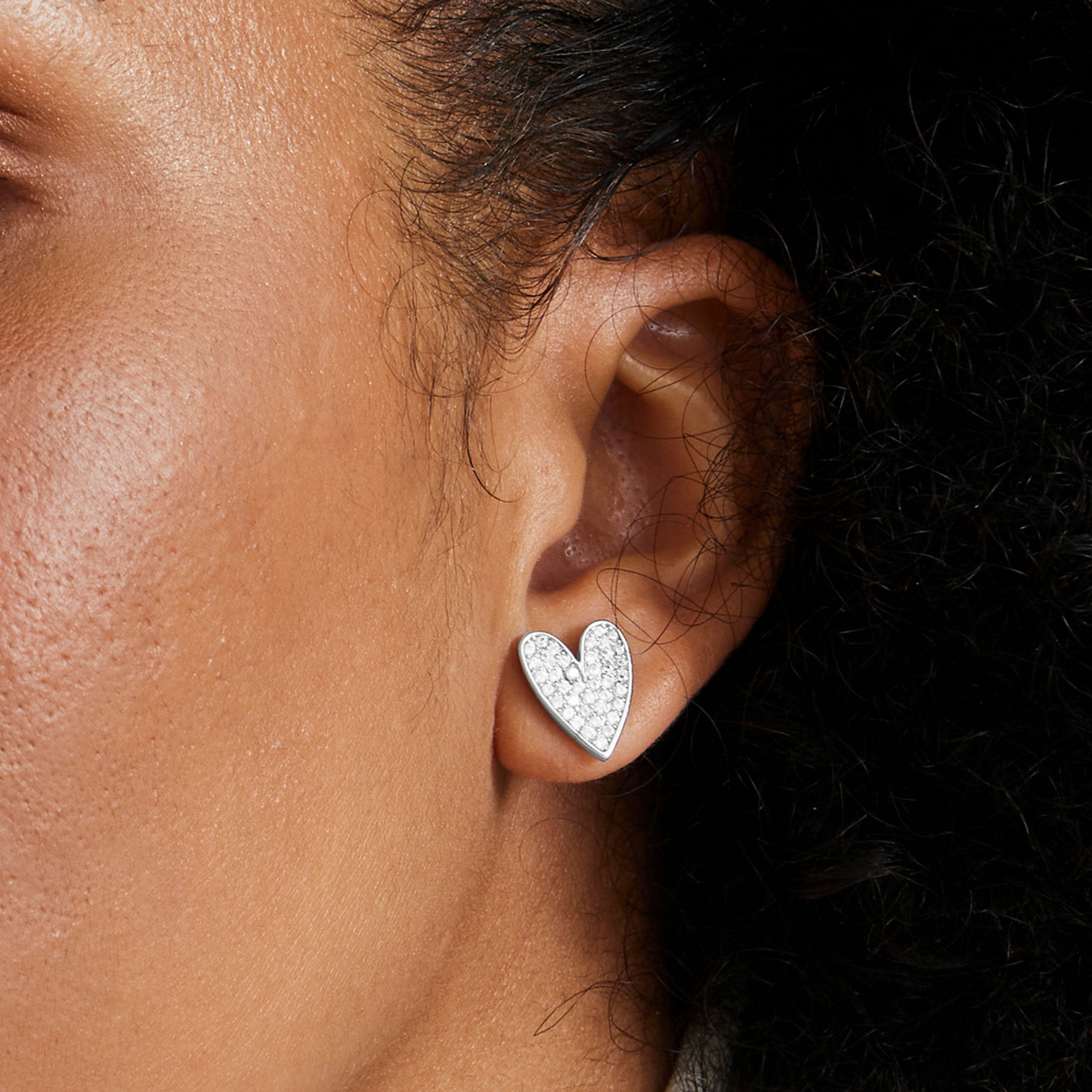Rhodium-finished earrings - Shinaz