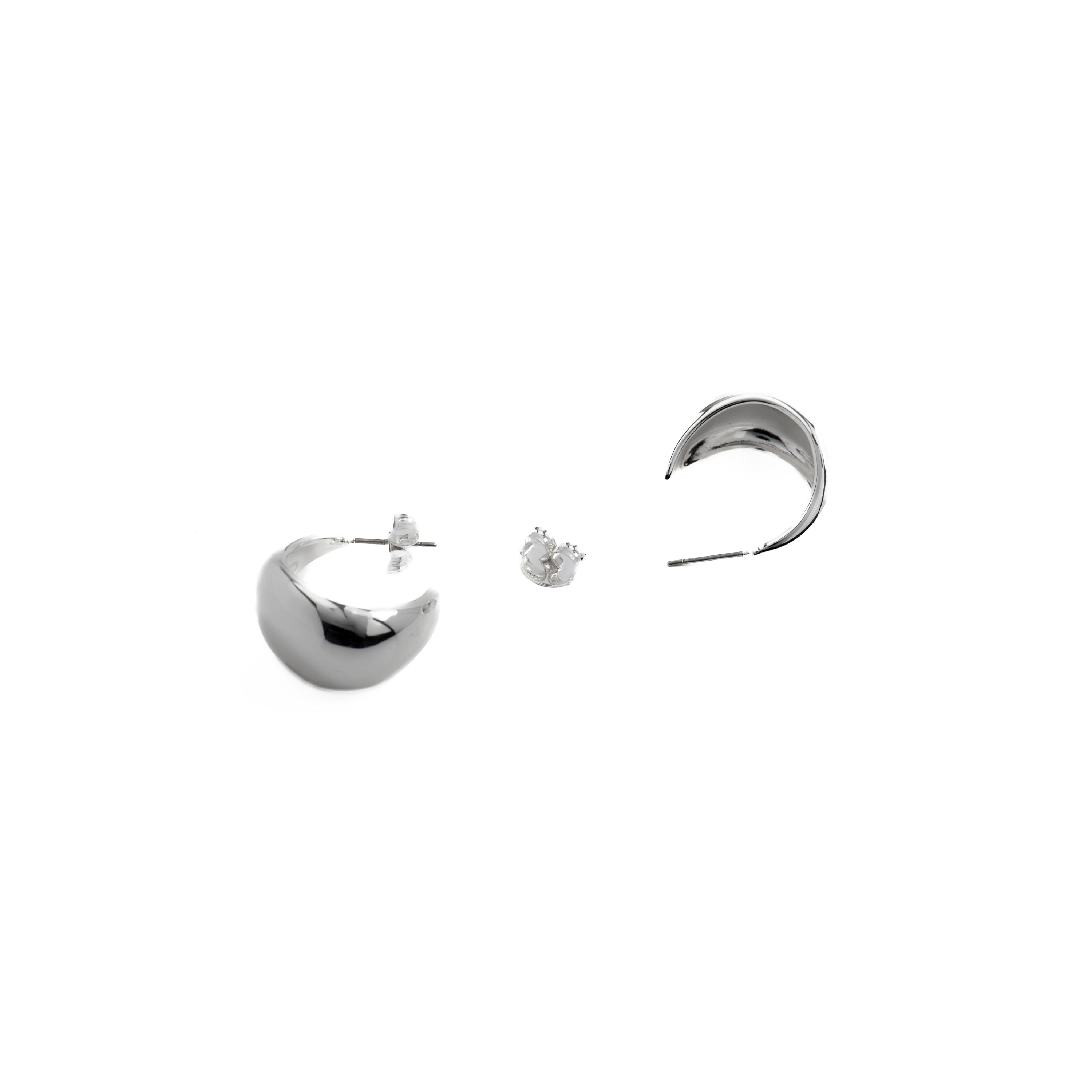 Rhodium-finished earrings - Ami