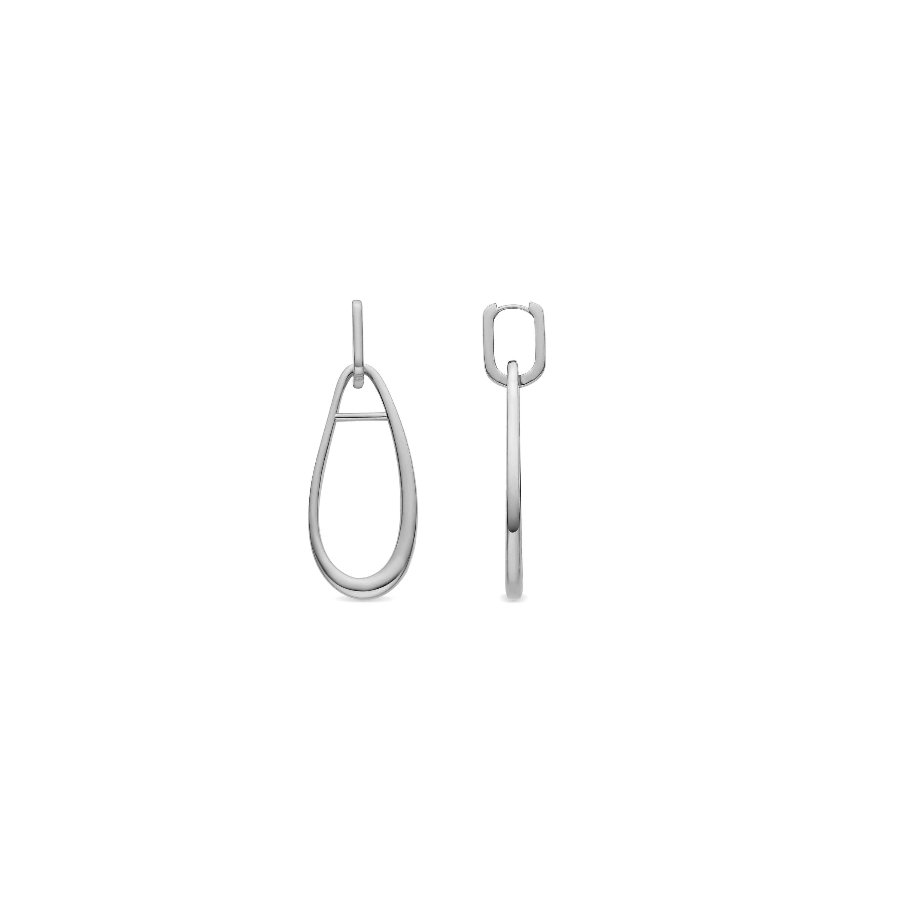 Boucles d'oreilles finition rhodium - Salsah