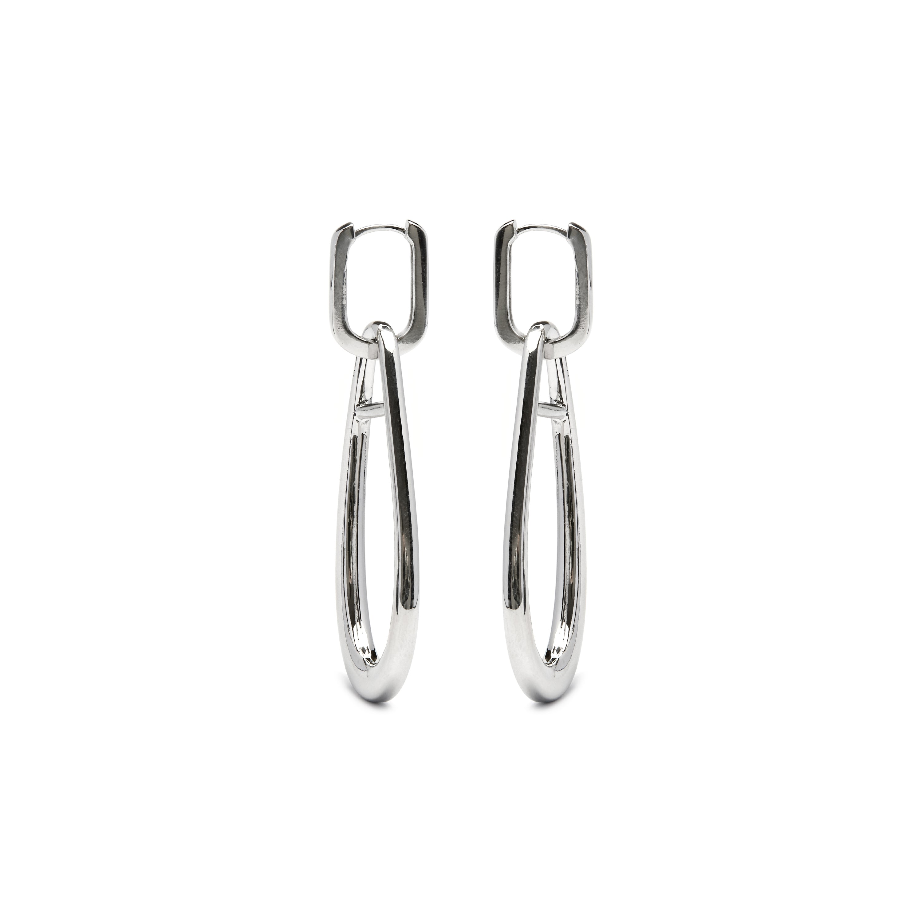 Boucles d'oreilles finition rhodium - Salsah