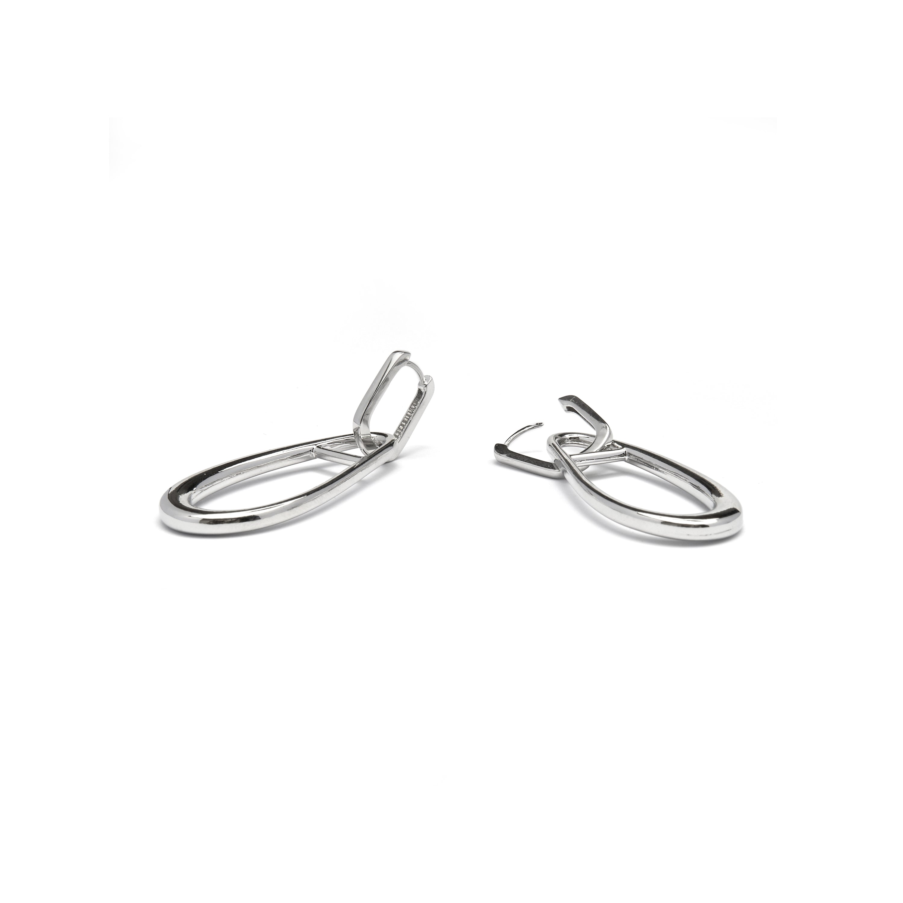 Boucles d'oreilles finition rhodium - Salsah
