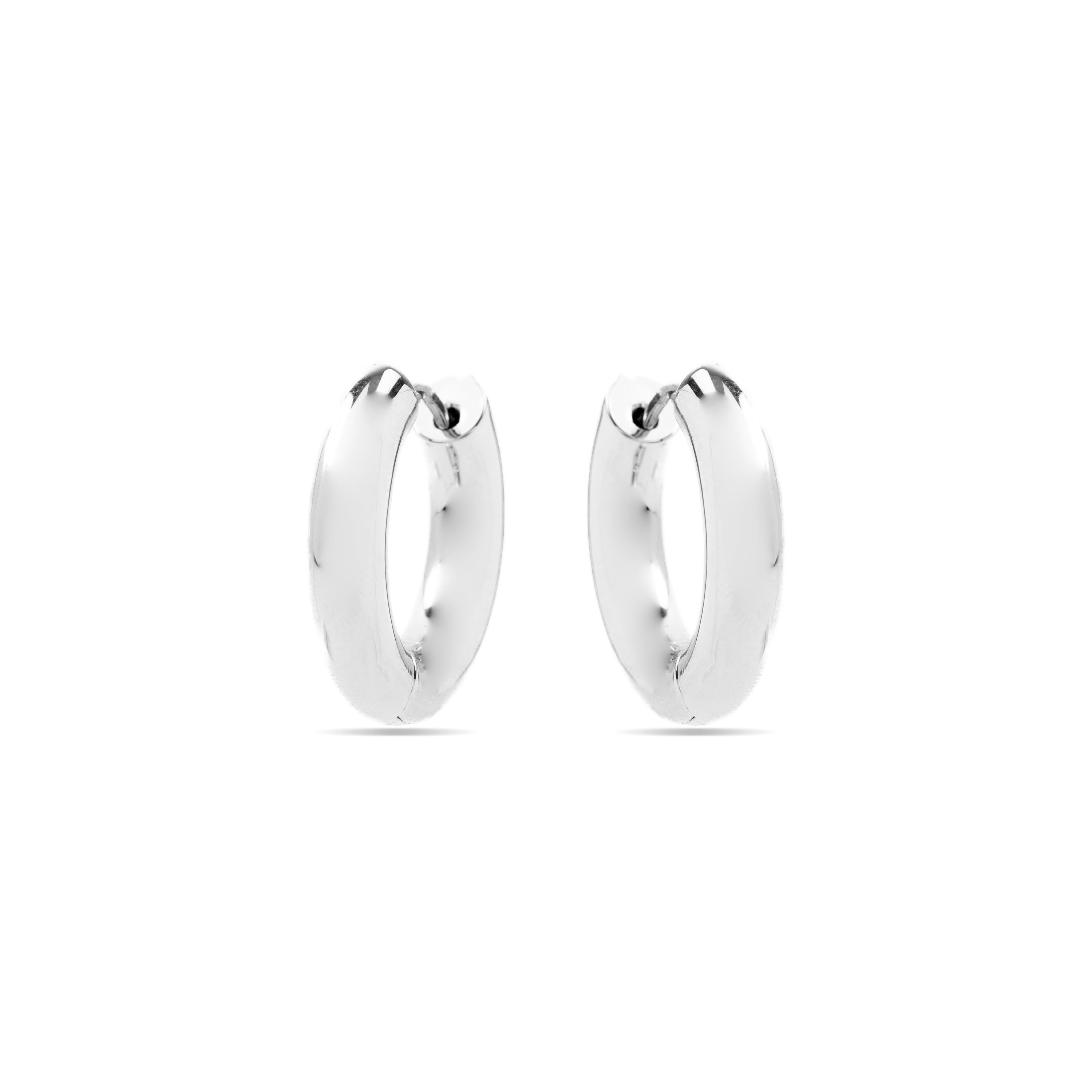 Boucles d'oreilles de 24mm de diamètre finition rhodium - Saura