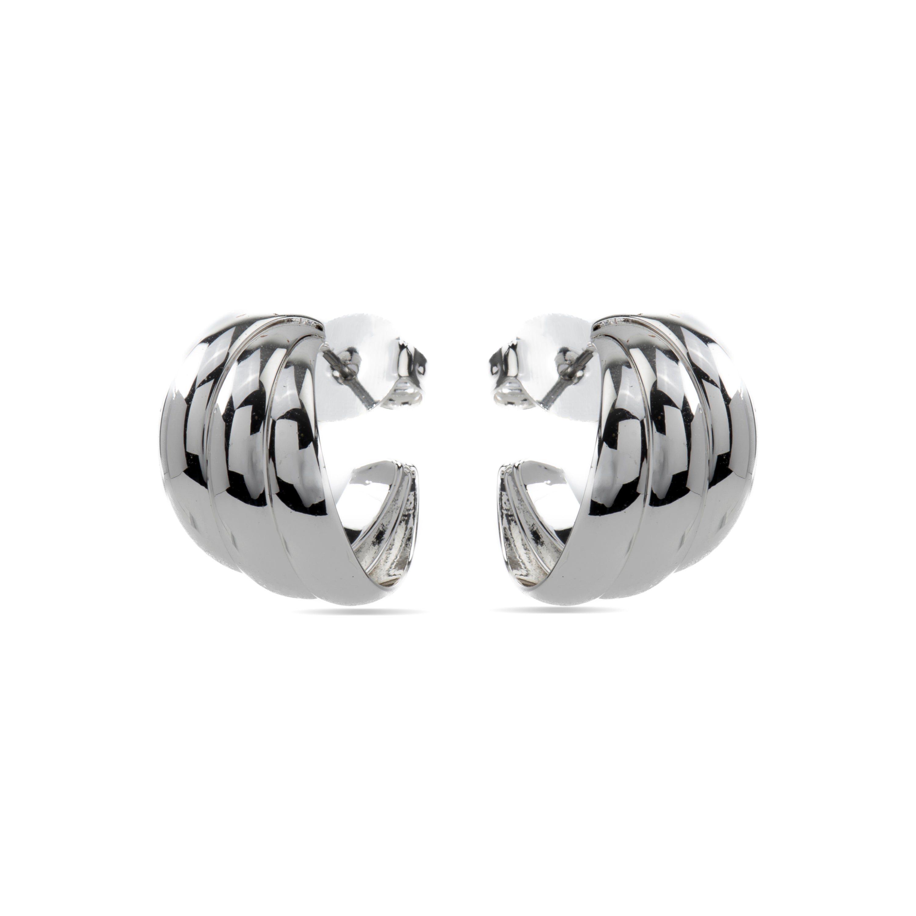 Boucles d'oreilles finition argent - Abeth