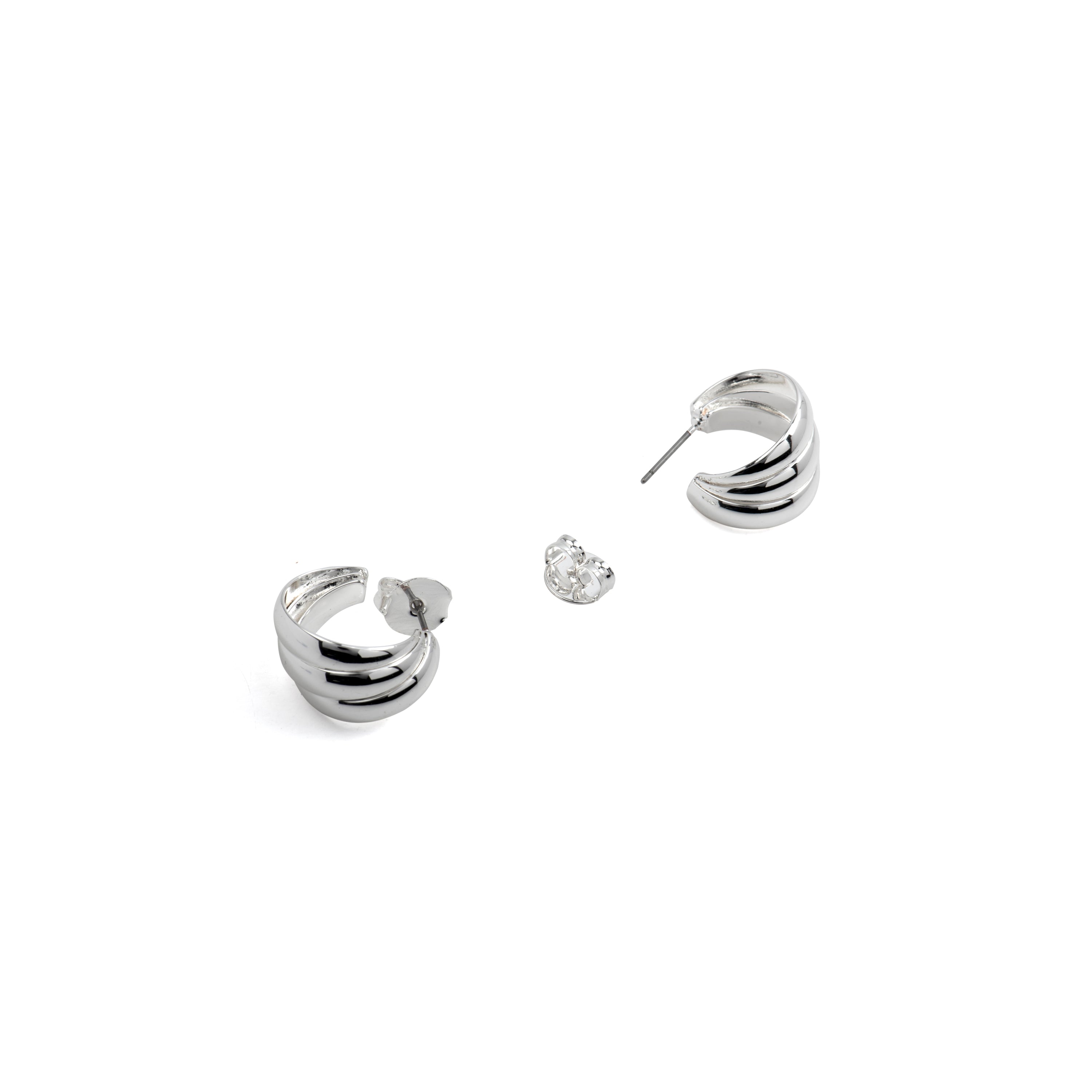 Boucles d'oreilles finition argent - Abeth