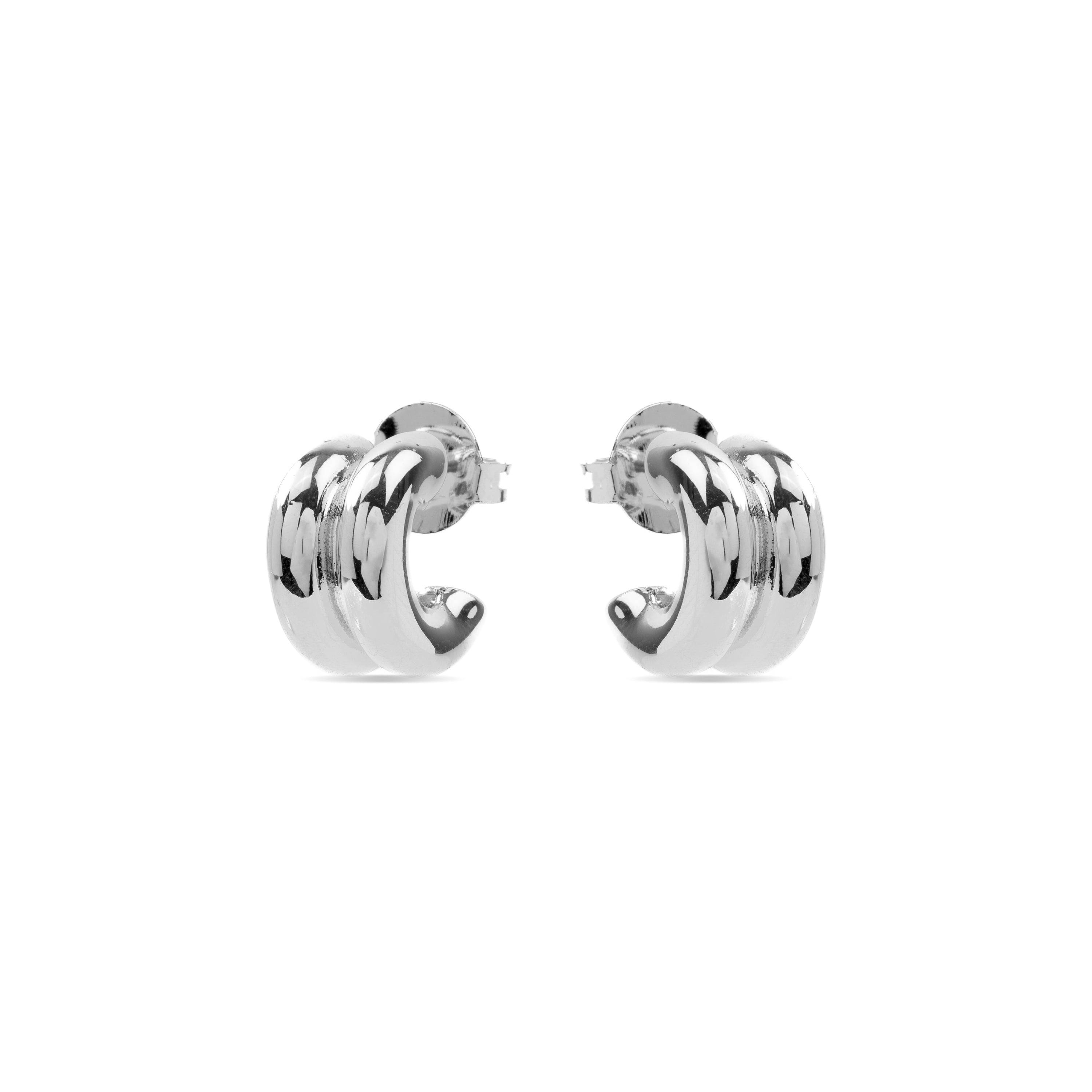 Boucles d'oreilles finition argent - Zakev