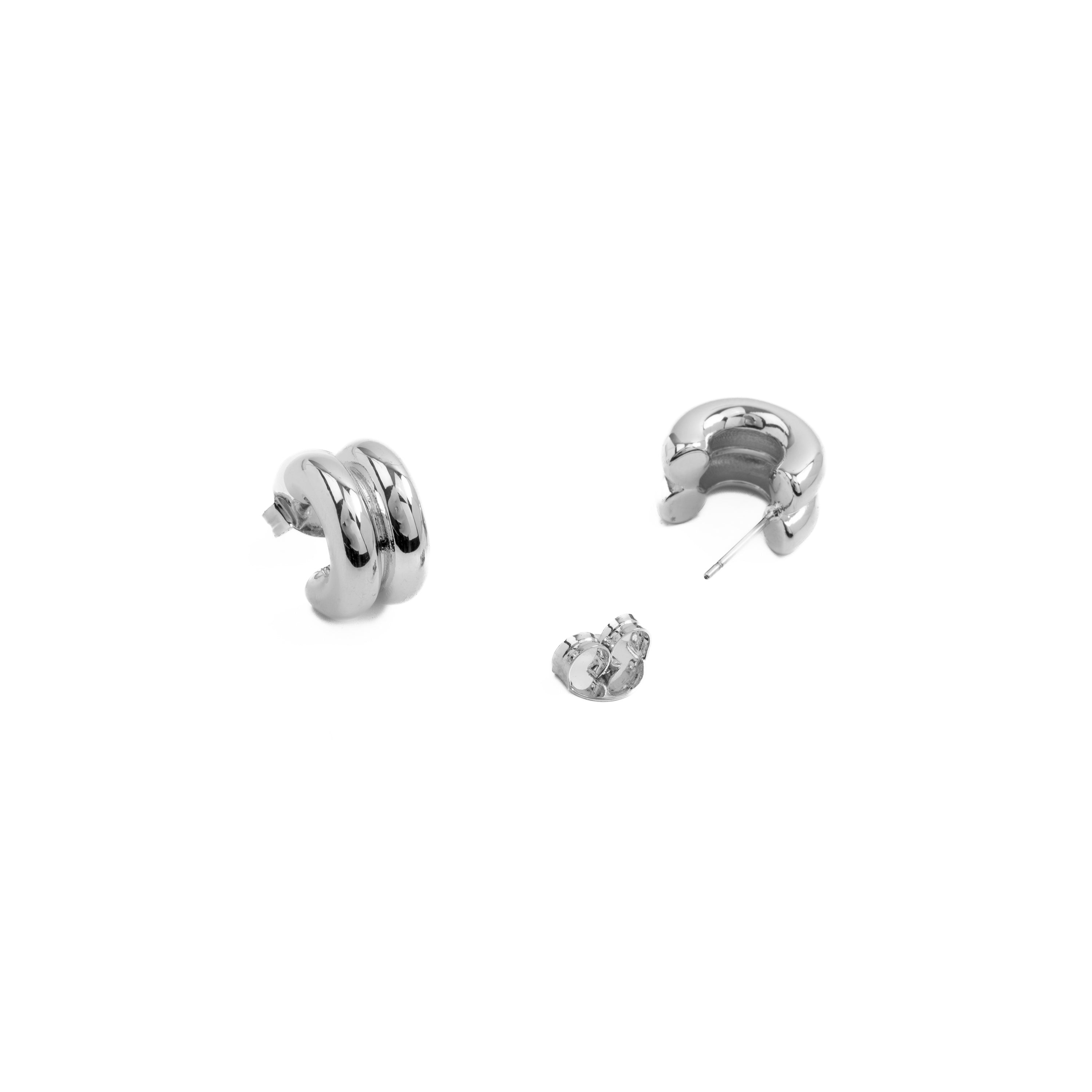 Boucles d'oreilles finition argent - Zakev