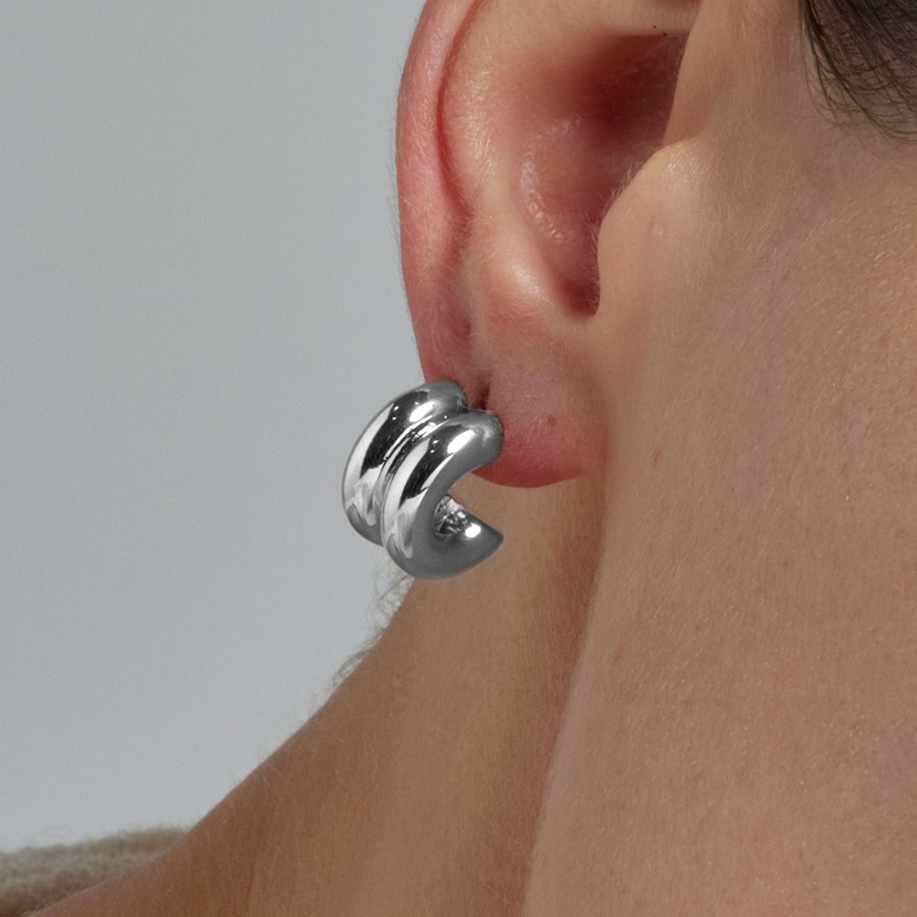 Boucles d'oreilles finition argent - Zakev